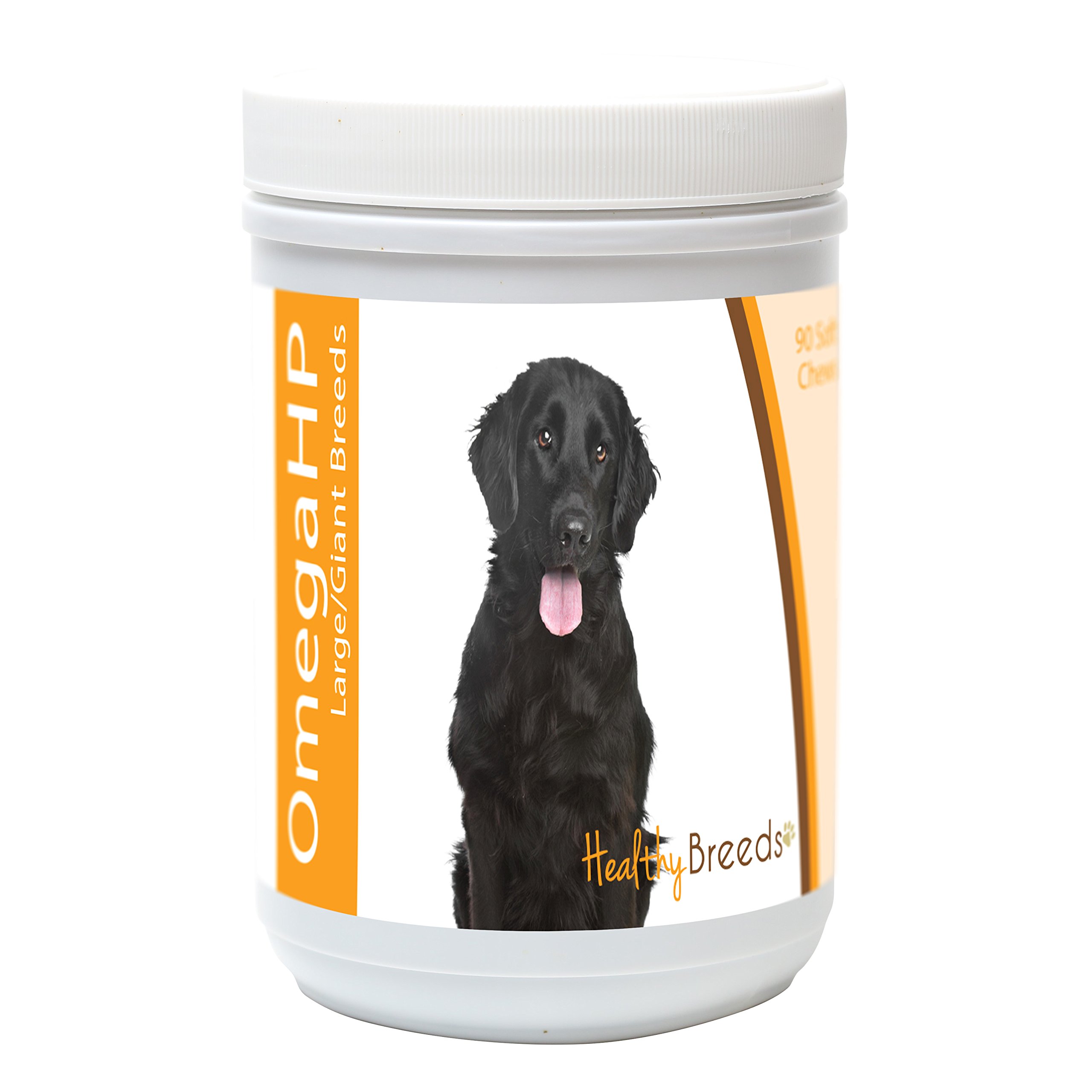 Healthy Breeds Flat Coated Retriever Omega HP Fatty Acid Skin and Coat Support Soft Chews 90 Count