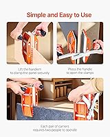 Vista 4 de VEVOR Abrazaderas de transporte de piedra de doble mano, capacidad de carga de 660 libras, paquete de 2 soportes de panel de granito herramientas