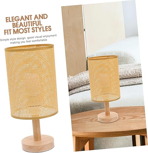 Miniatura 9 de Pantalla pequeña de ratán E27 de repuesto de pantalla de lámpara colgante bohemia, cubiertas de luz cilíndrica, pantalla tejida para lámparas de