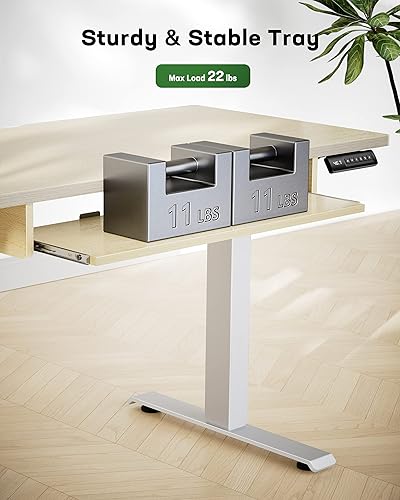 Miniatura 4 de Totnz TZESD14NTZ Escritorio de pie con teclado, 48 pulgadas, arce