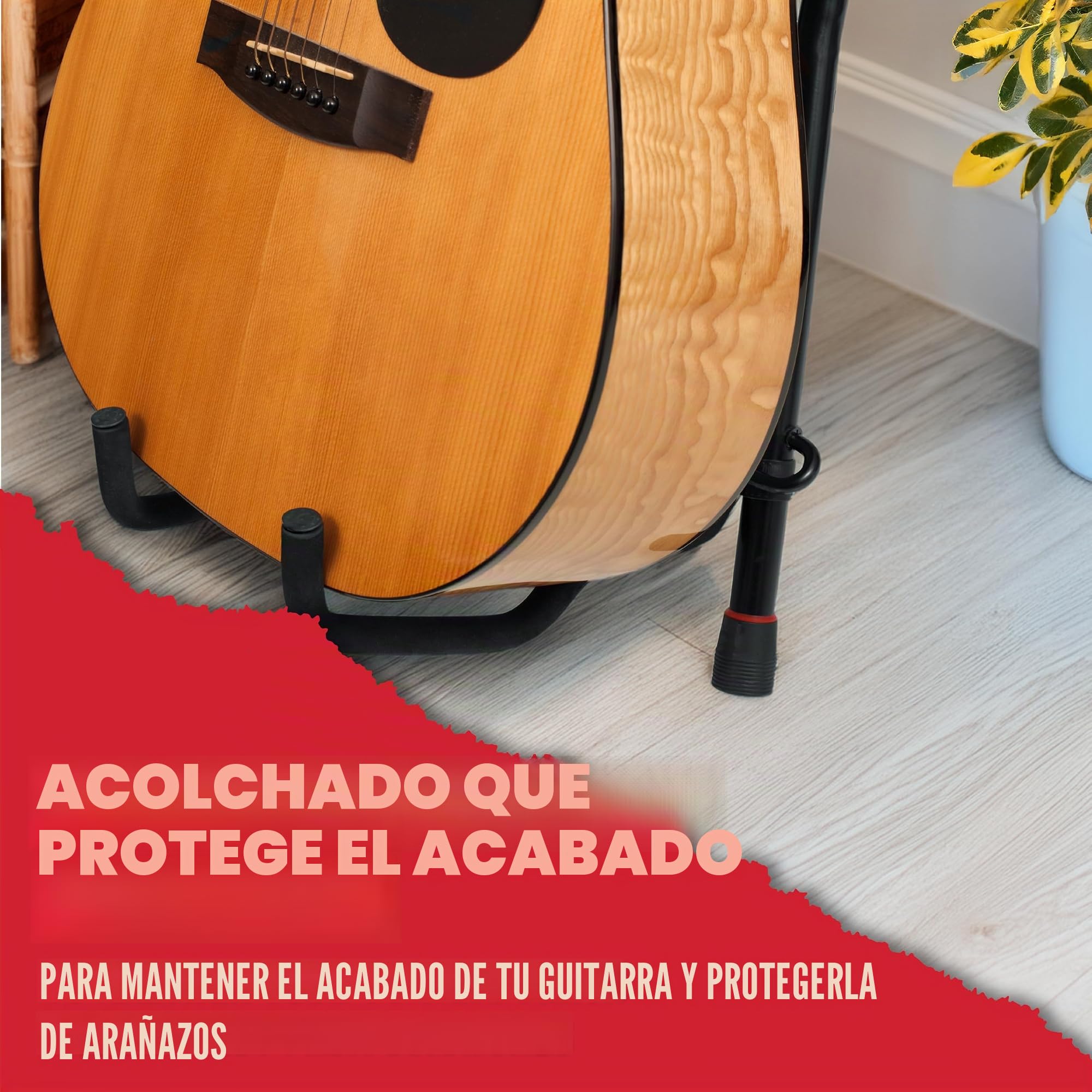 Gator Frameworks Asiento para Guitarra con cojín Acolchado, Respaldo ergonómico y Soporte para Guitarra abatible, Apto para Guitarras acústicas y eléctricas (GFW-GTR-Seat)