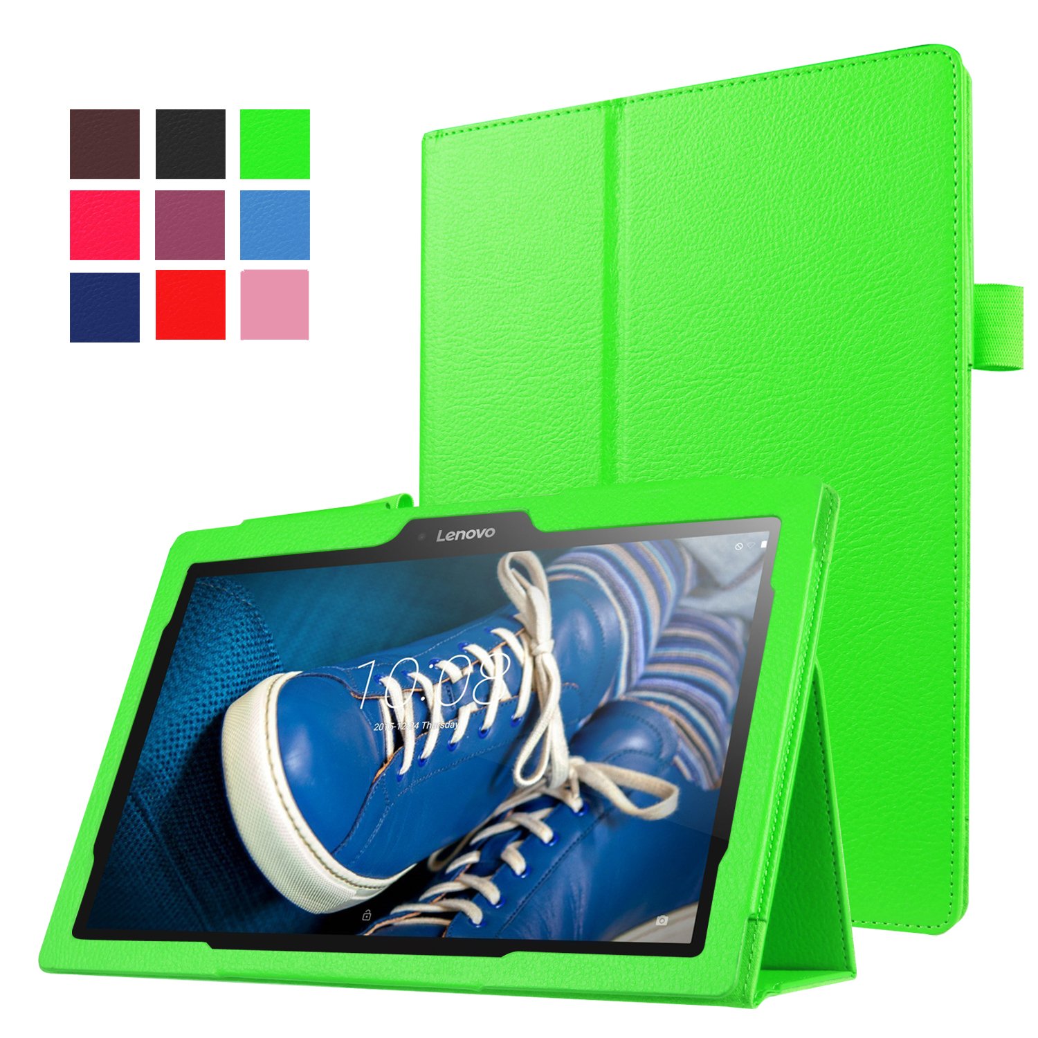 Custodia In Pelle Sintetica Per Lenovo Tab 2 A10-30, Con Supporto Magnetico E Stand Integrato! Custodia Lenovo Tab 2 A10-30
