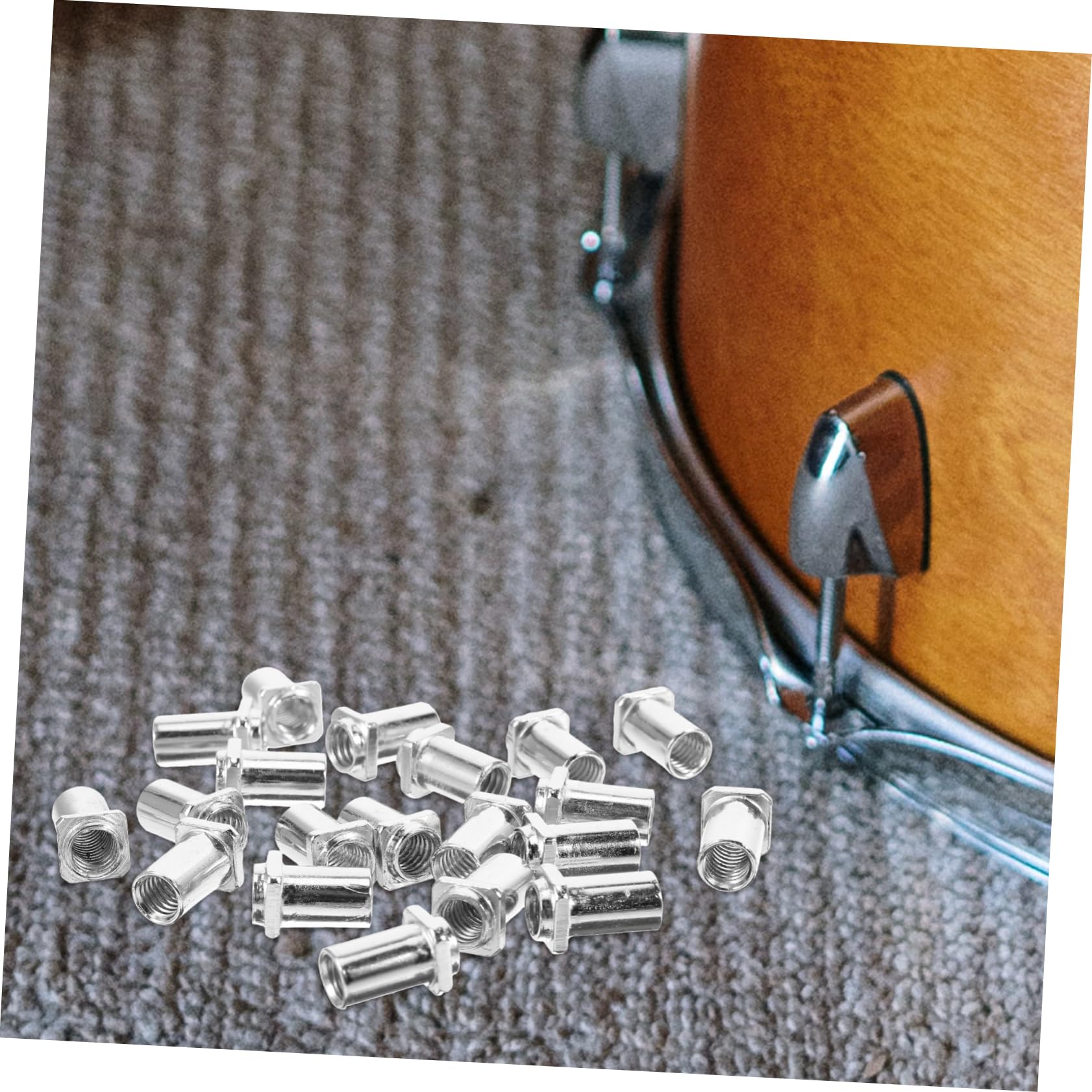 20Pcs Drum Swivel Nuts Replacement for Tom Lug Essential Spare Parts for Electronic and Acoustic Drums Floor Drum Accessories Durable Drum Supply