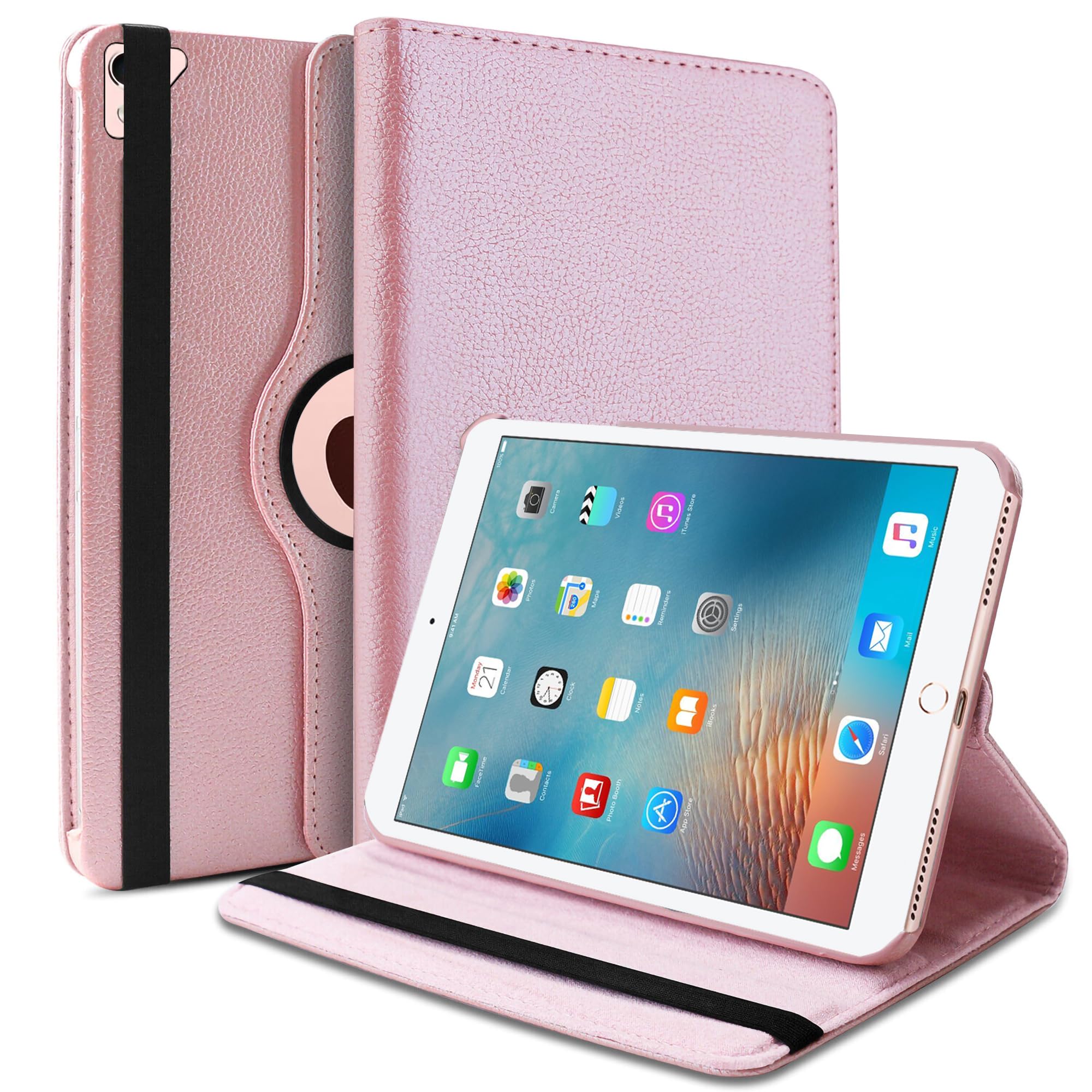TGK Rotating Cover for iPad Pro 9.7 inch Cover (2016 Released) Model A1673 A1674 A1675 MLPX2HN/A MLPW2HN/A MLPY2HN/A MLYJ2HN/A (Rose Gold) 360 Degree Leather Auto Sleep Wake Function Smart Case (B01LYBF8KM) Amazon Price History, Amazon Price Tracker