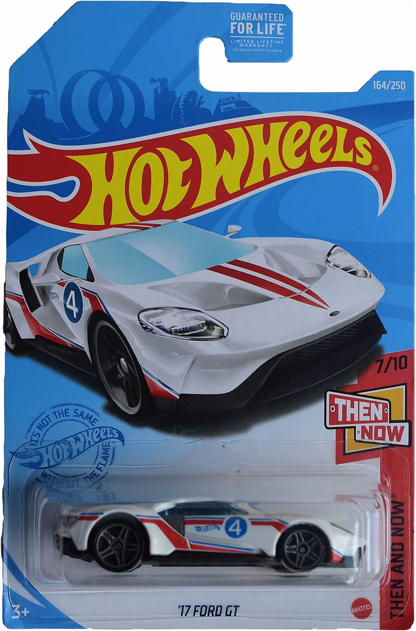 Ford GT 1:64 Scale Car, White, 4" x 7" x 2", 3 Years and Up