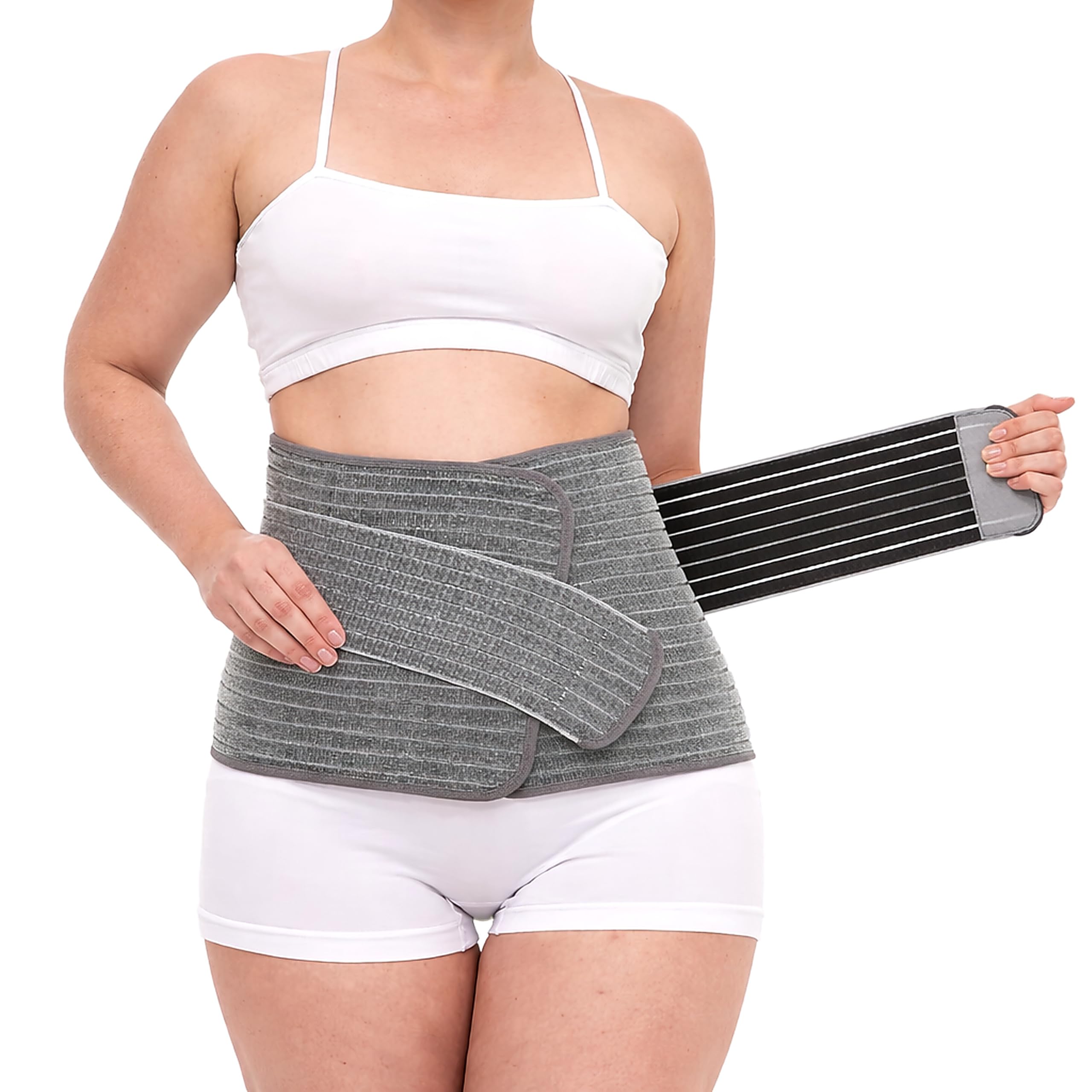Sunveno Fascia addominale post-parto, cintura addominale dopo il parto per la riabilitazione dopo la gravidanza, supporto addominale regolabile dopo il taglio cesareo, fascia addominale da donna (S/M)