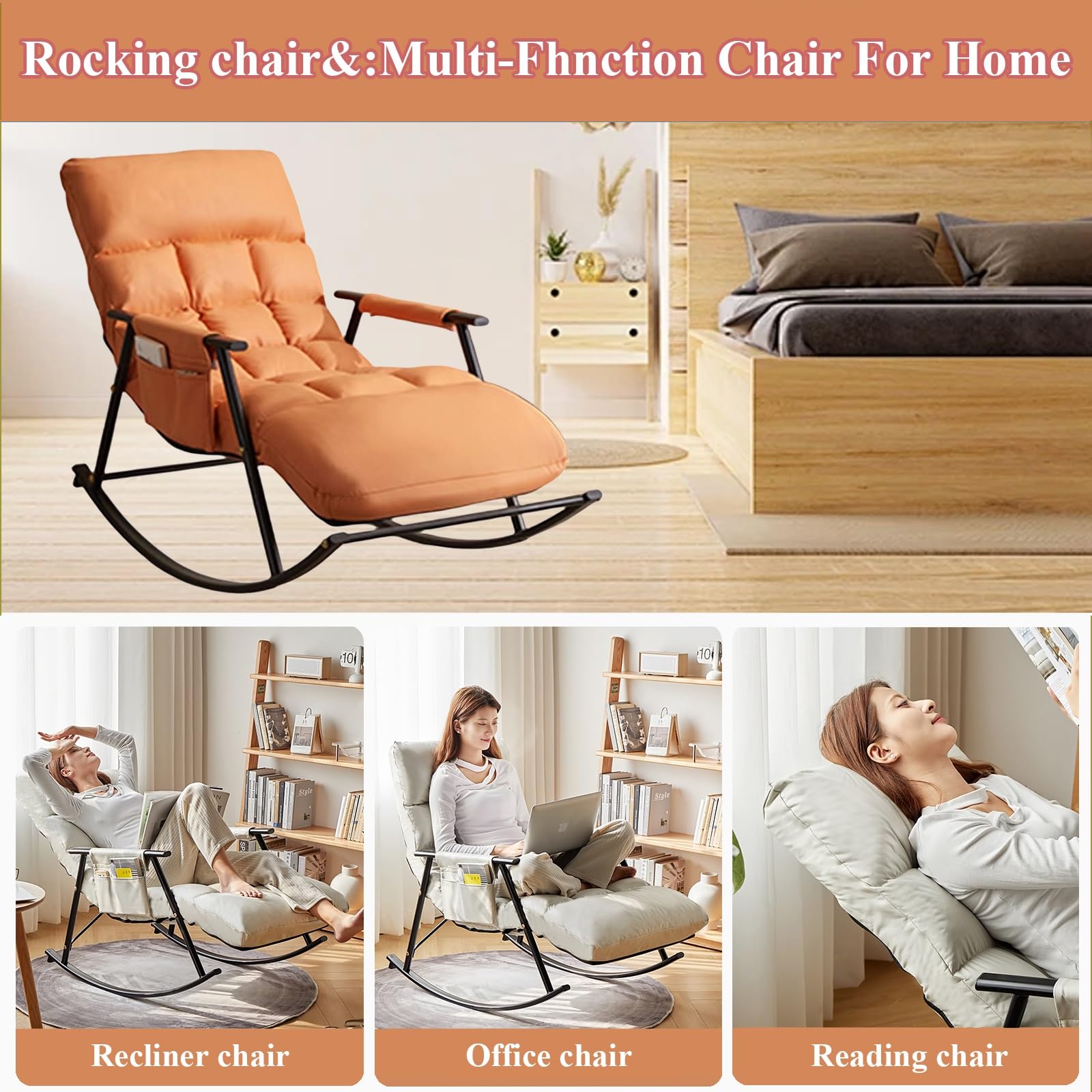Sillon Relax,sillones Para El Salón,butacas De Salon,mecedora Lactancia,Mecedora Ajustables En Seis Posiciones,sillon Lectura,sillones,sillón Relax,butaca Dormitorio,silla Dormitorio,sillones Relax (