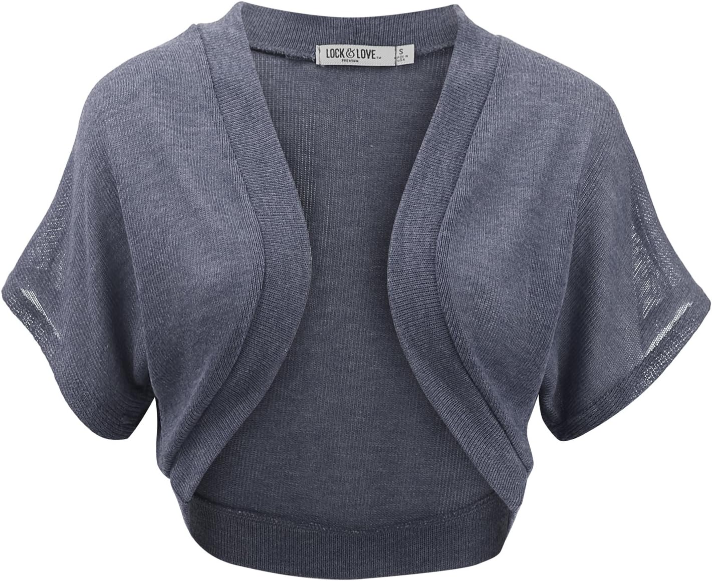Women's Versatile Open Front Lightweight Short Sleeve Bolero Shrug