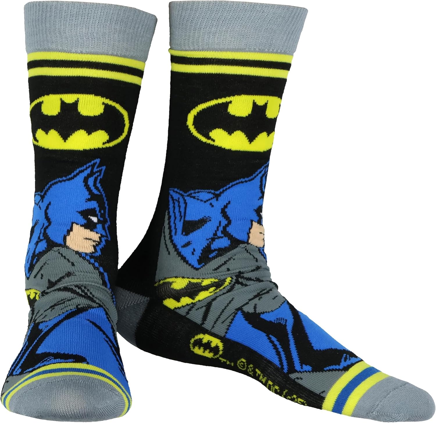 DC Comics Justice League Socks Batman Superman The Flash 5-Pair Mid-Rise Crew Sock Set (Fits Shoe Size 6-12) - Image 2