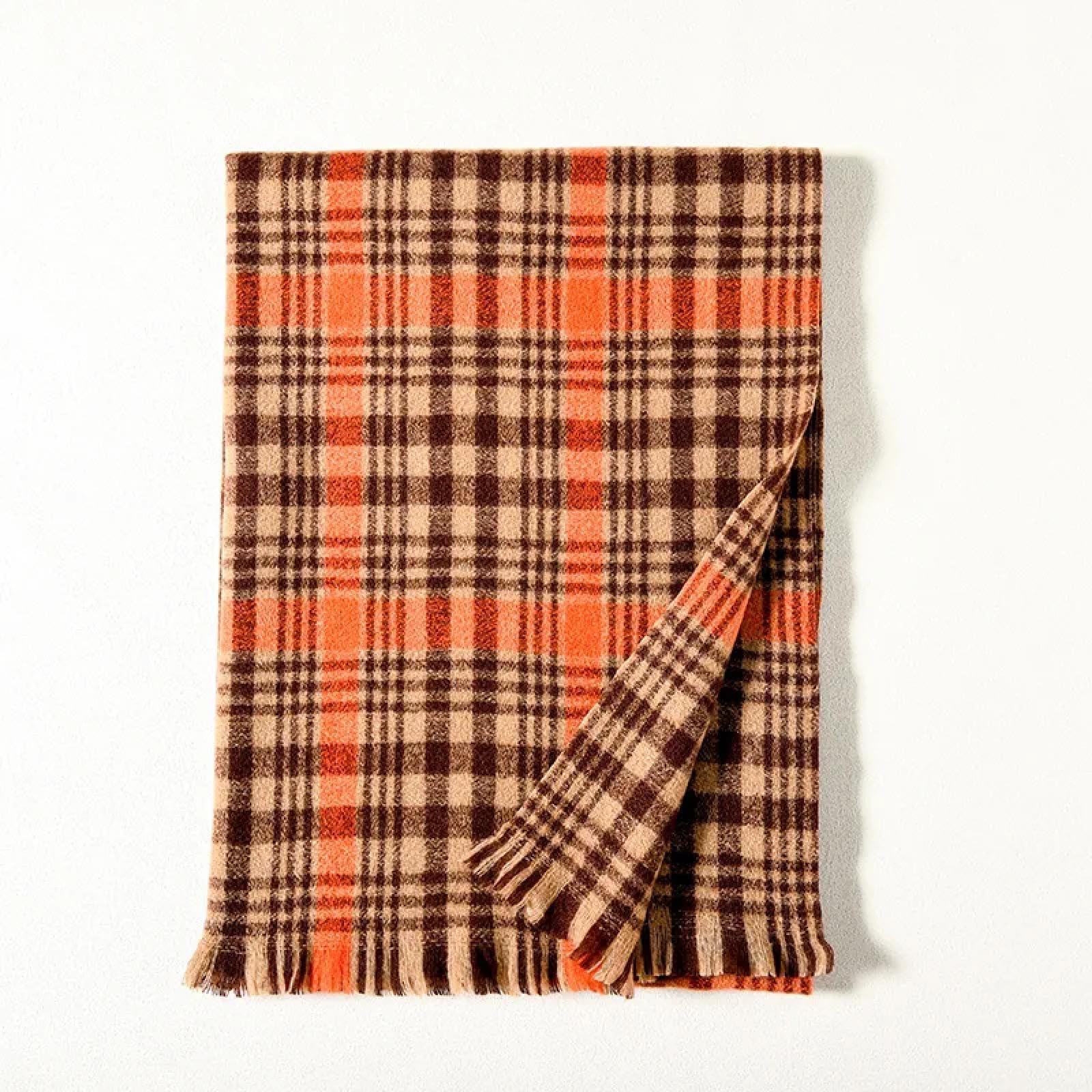 Schals Tücher Halstuch Scarf Damen Winter Vintage Schal Damen Schal Schal Bunt Kariert Warm Schal Für Damen