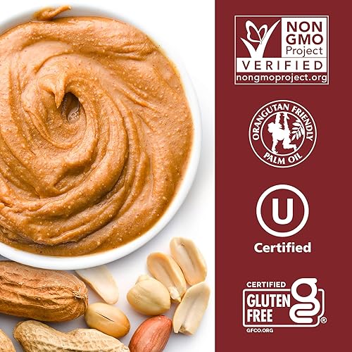 Miniatura 6 de JUSTINS - Mantequilla de maní con miel sin gluten sin remover tarro de 28 onzas