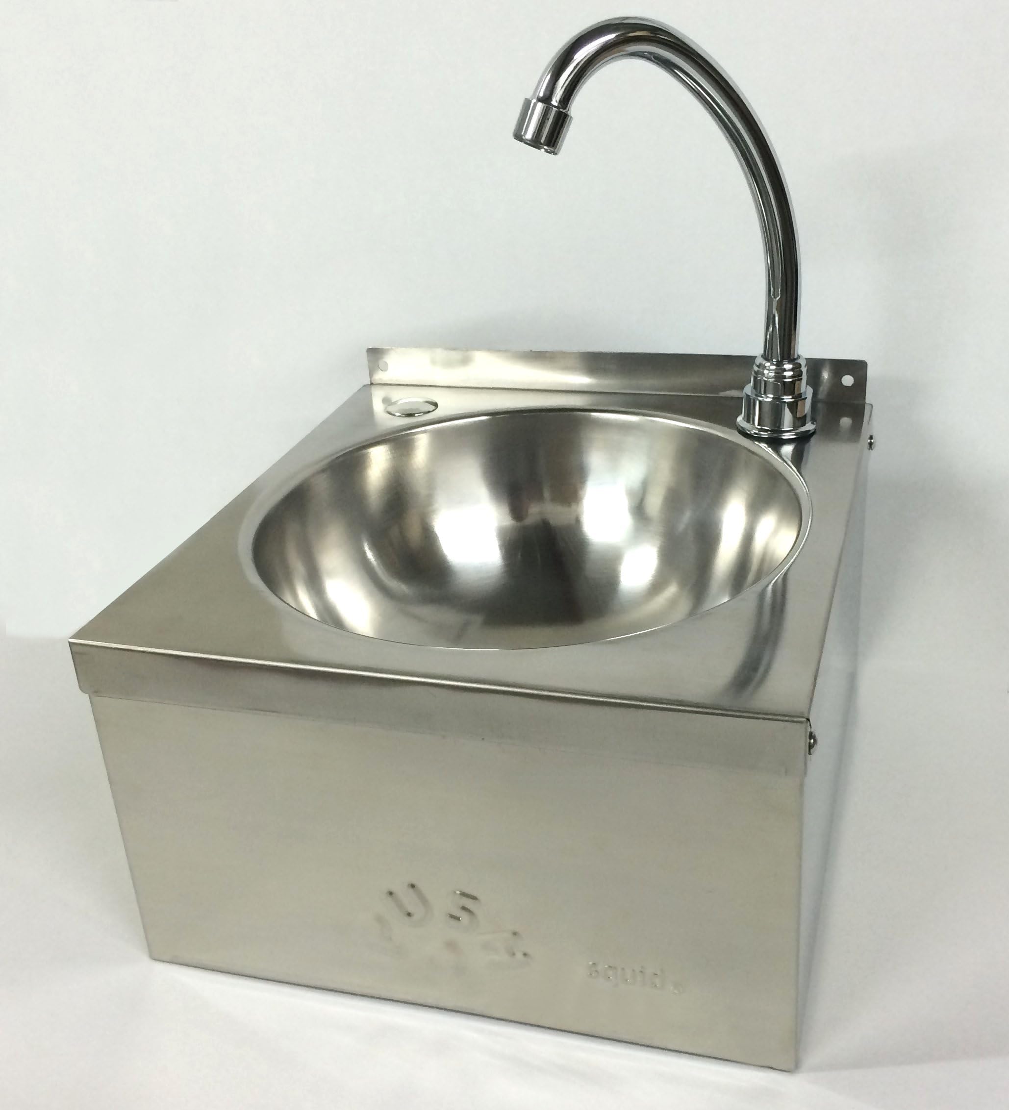 SQUID ZS002 Knee Operated Hand Wash Basin Sink COMPACT Stainless Steel