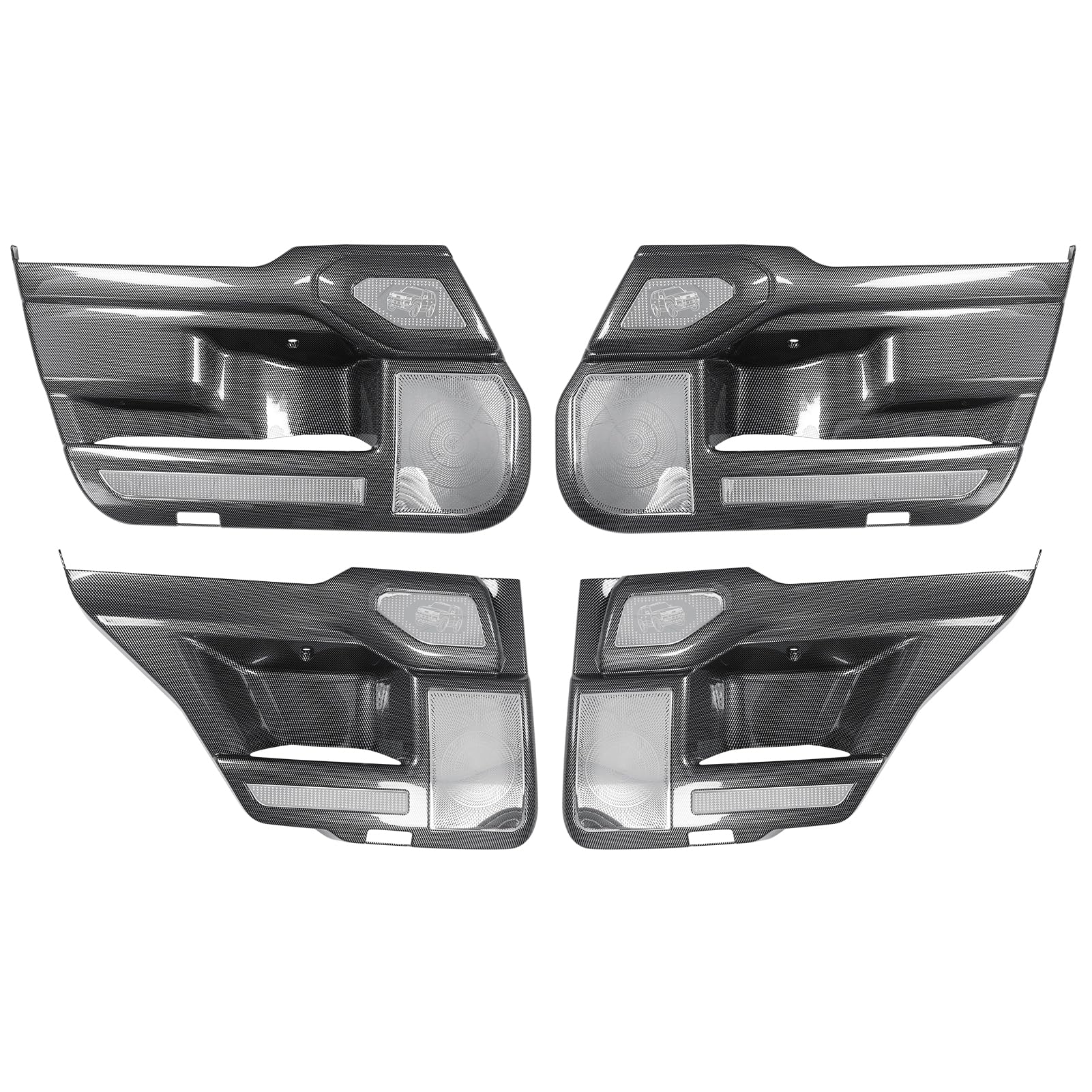 Car Door Kick-Proof Panel Suitable for 2024 2025 2026 Toyota Land Cruiser 250 1958 Prado Carbon Fiber Pattern — view 6