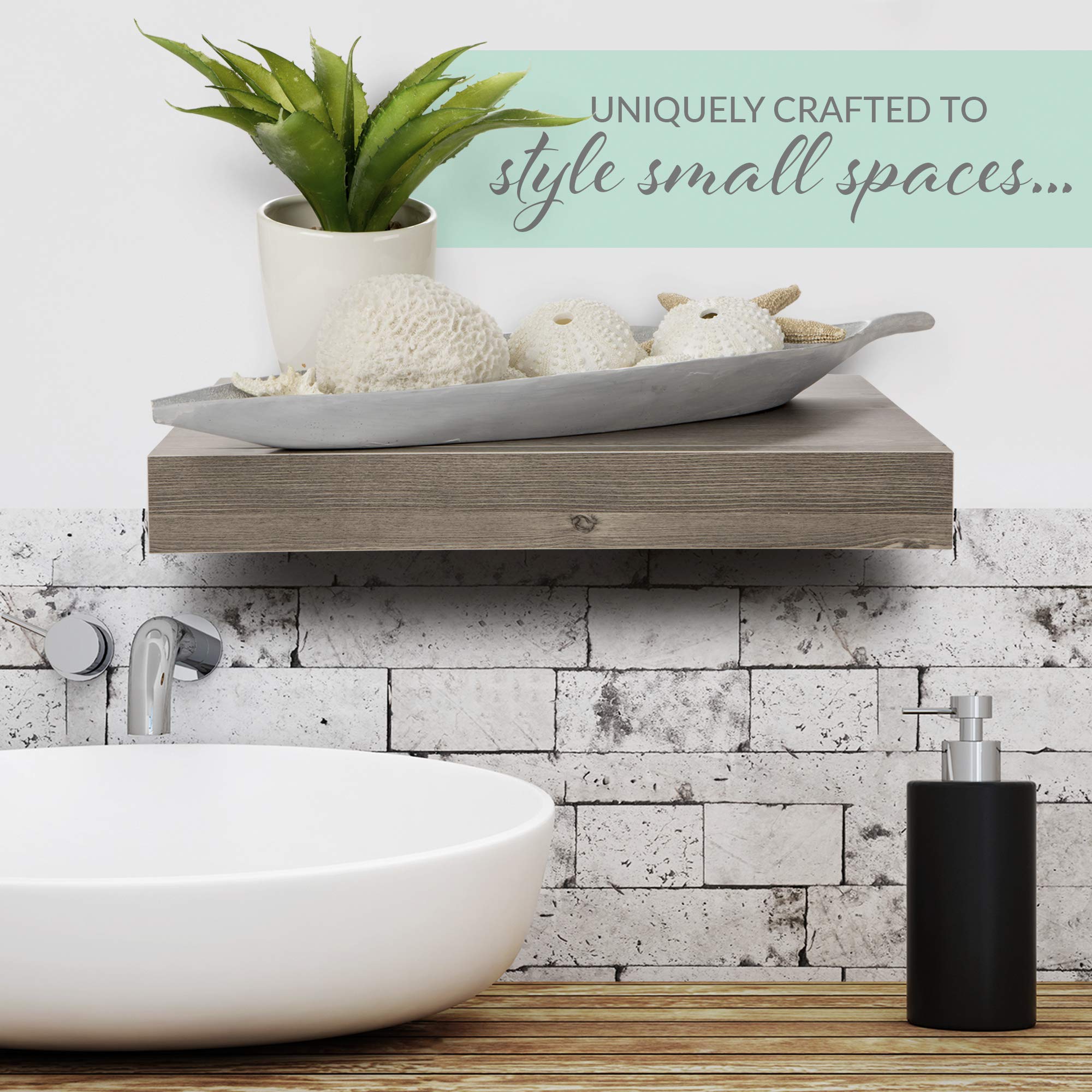 Floating Shelf with Drawer, Floating Nightstand for Bedroom 16” Wall