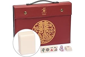 Yellow Mountain Imports Majestic Yellow and Green Majiang Game Table