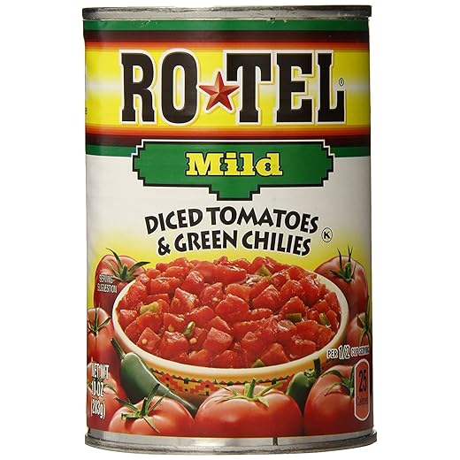 ROTEL Mild Diced Tomatoes and Green Chilies, 10 Ounce, 12 Pack