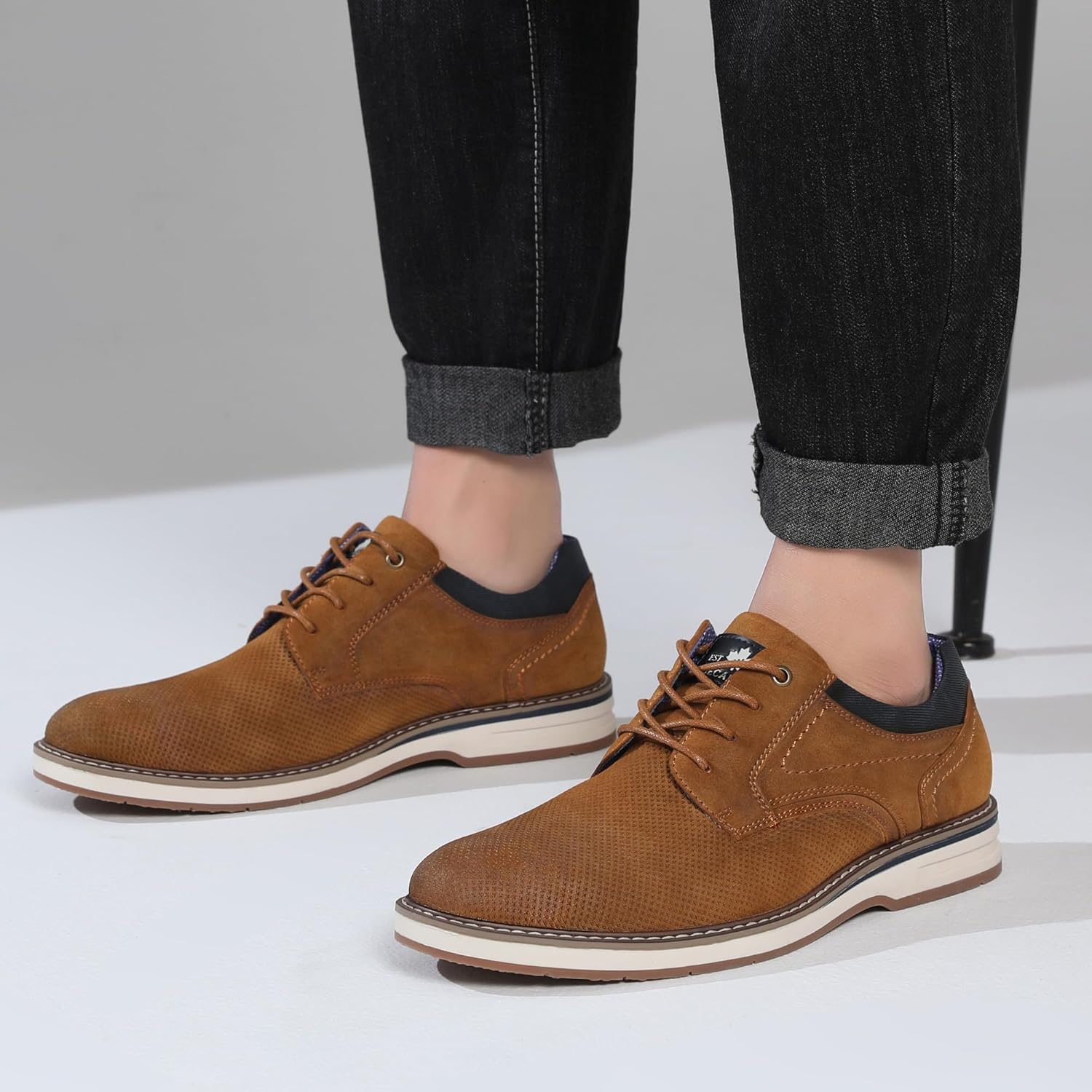 DECARSDZ Men's Dress Casual Shoes Lace Up Oxfords for Men - Image 3