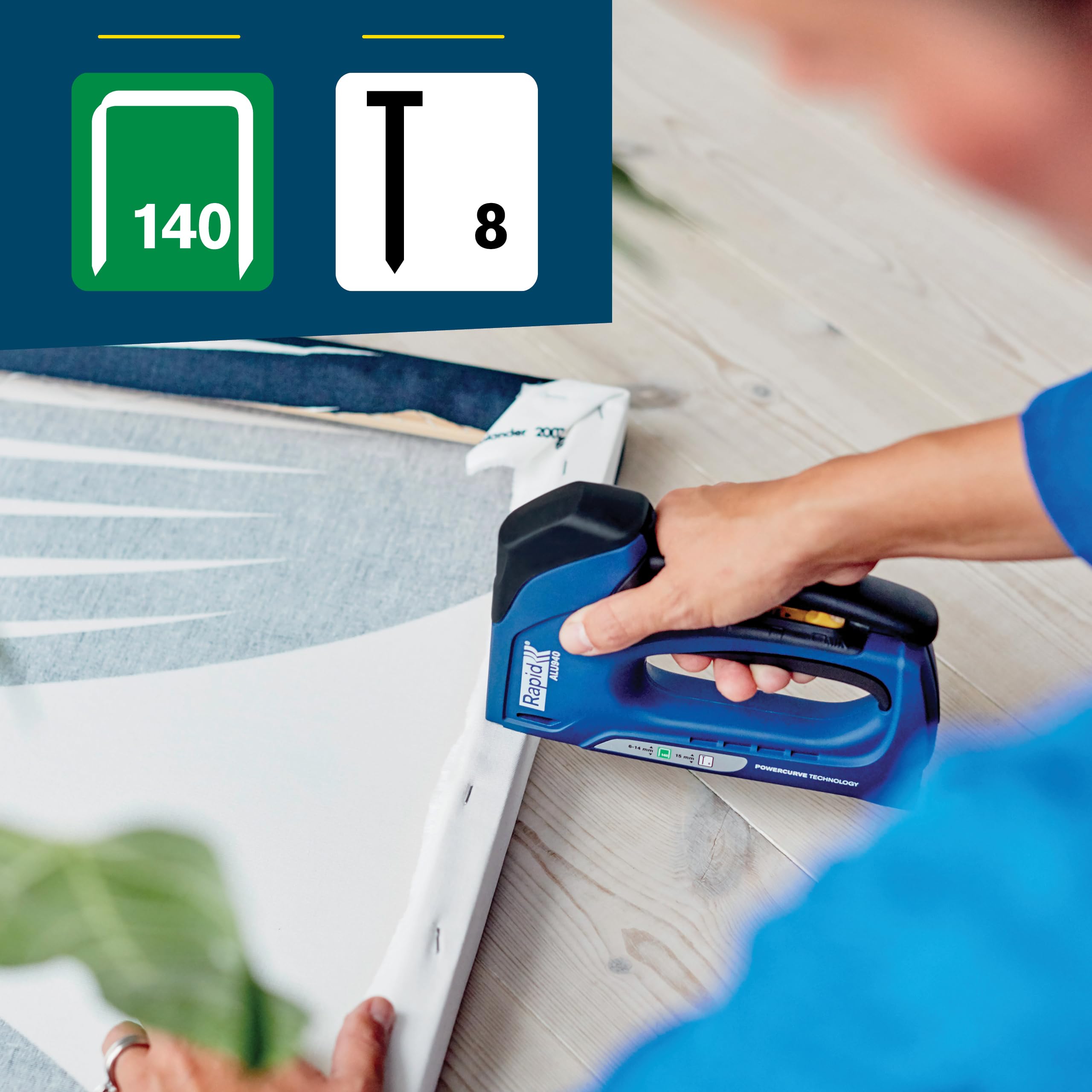 Rapid Handtacker ALU940 aus Aluminium für Typ 140 Klammern & Typ 8 Nägel