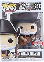 Vista 2 de Funko Pop! Rocks: Willie Nelson con sombrero de vaquero figura de vinilo exclusiva de Walmart