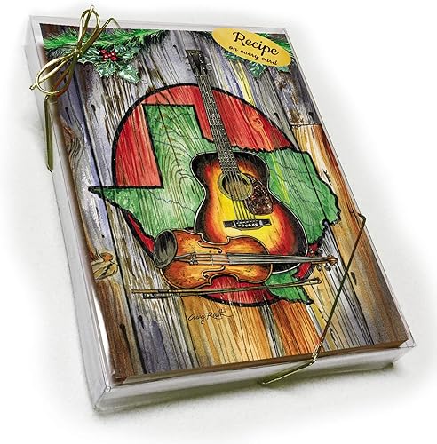 The ROUTH COLLECTION Texas Music Instruments Tarjeta de Navidad con receta