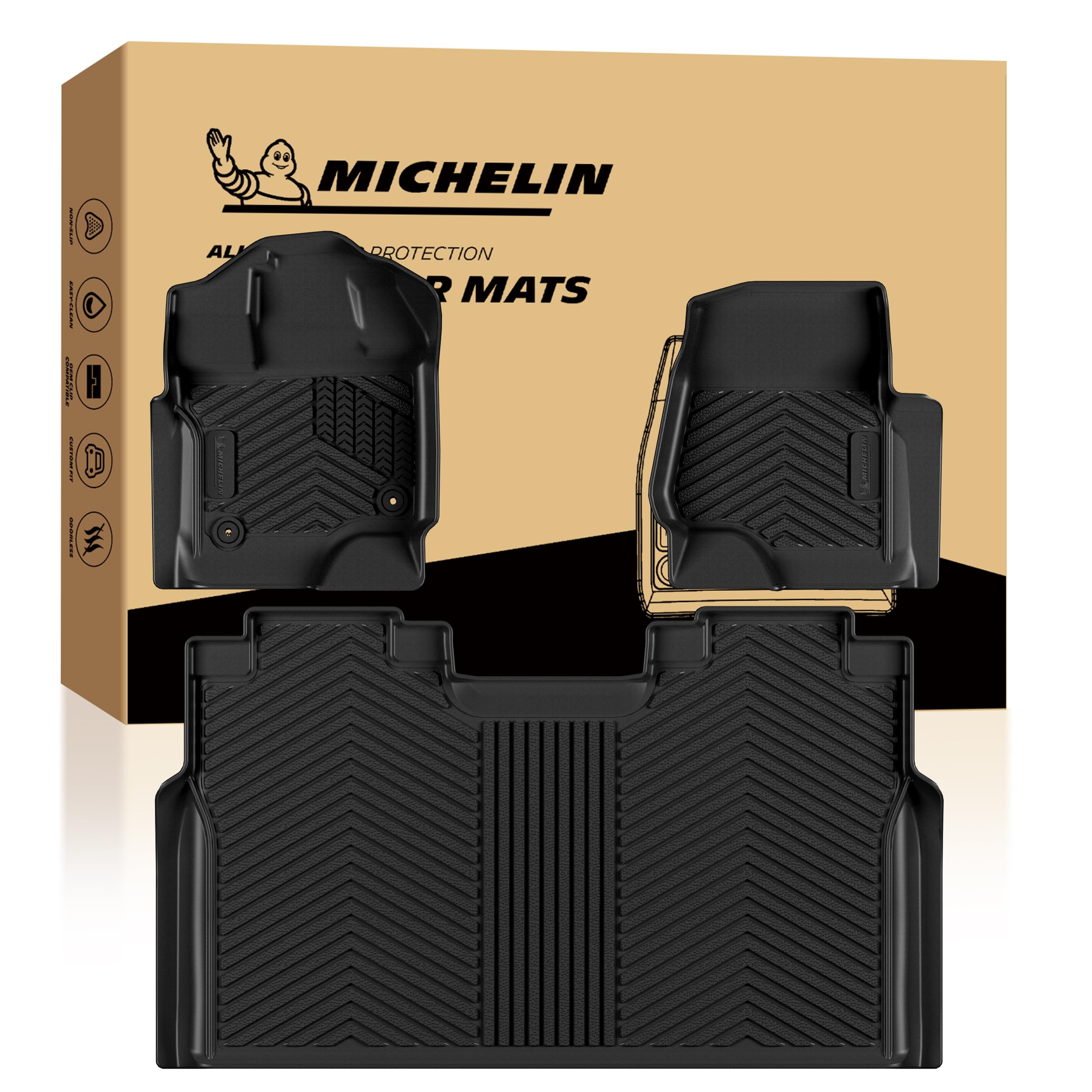 Michelin Vehicle Mats for 2015-2026 Ford F150/2022-2026 Lightning Crew Cab