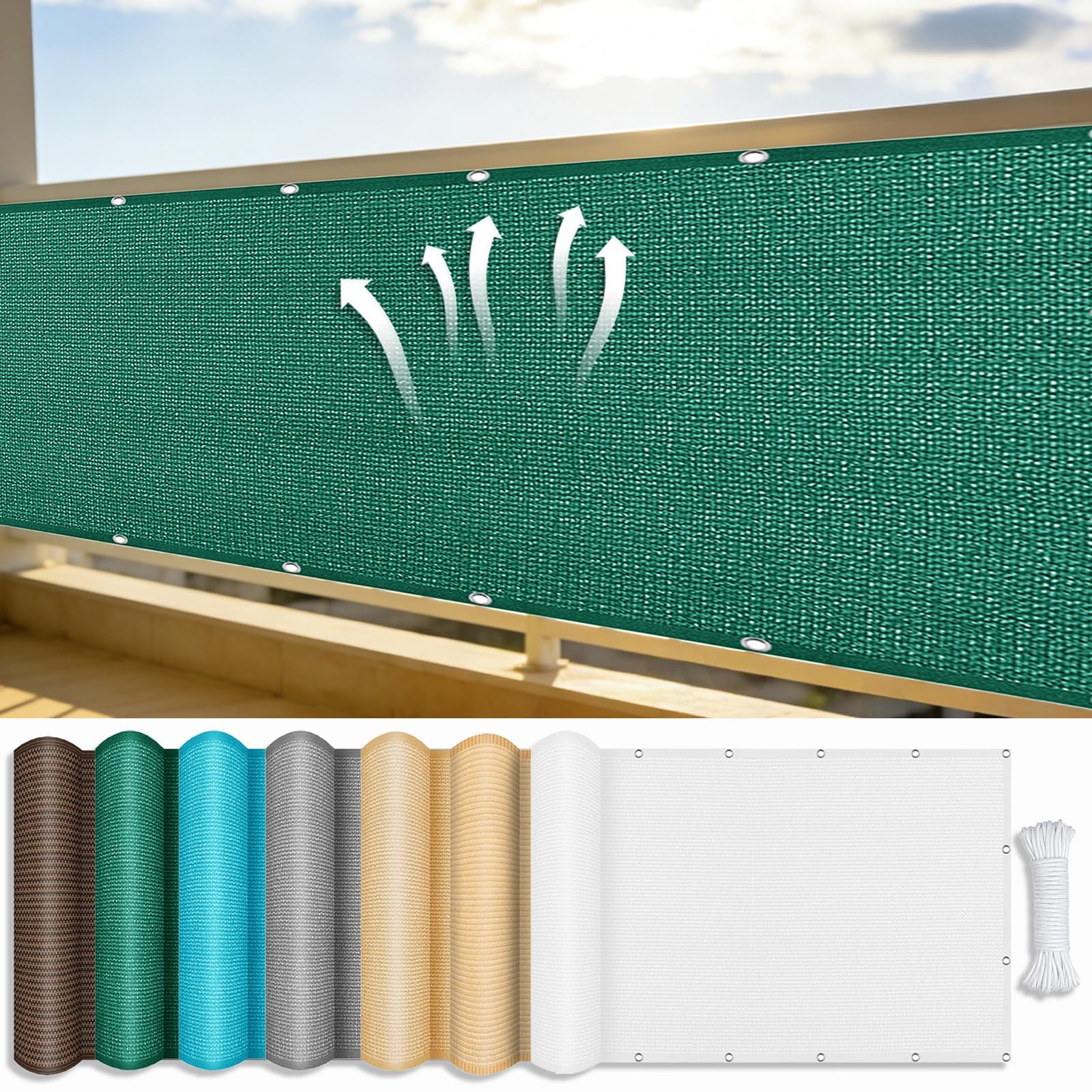 Voile d'ombrage pour le jardin : filet d'intimité 3x10.5 m