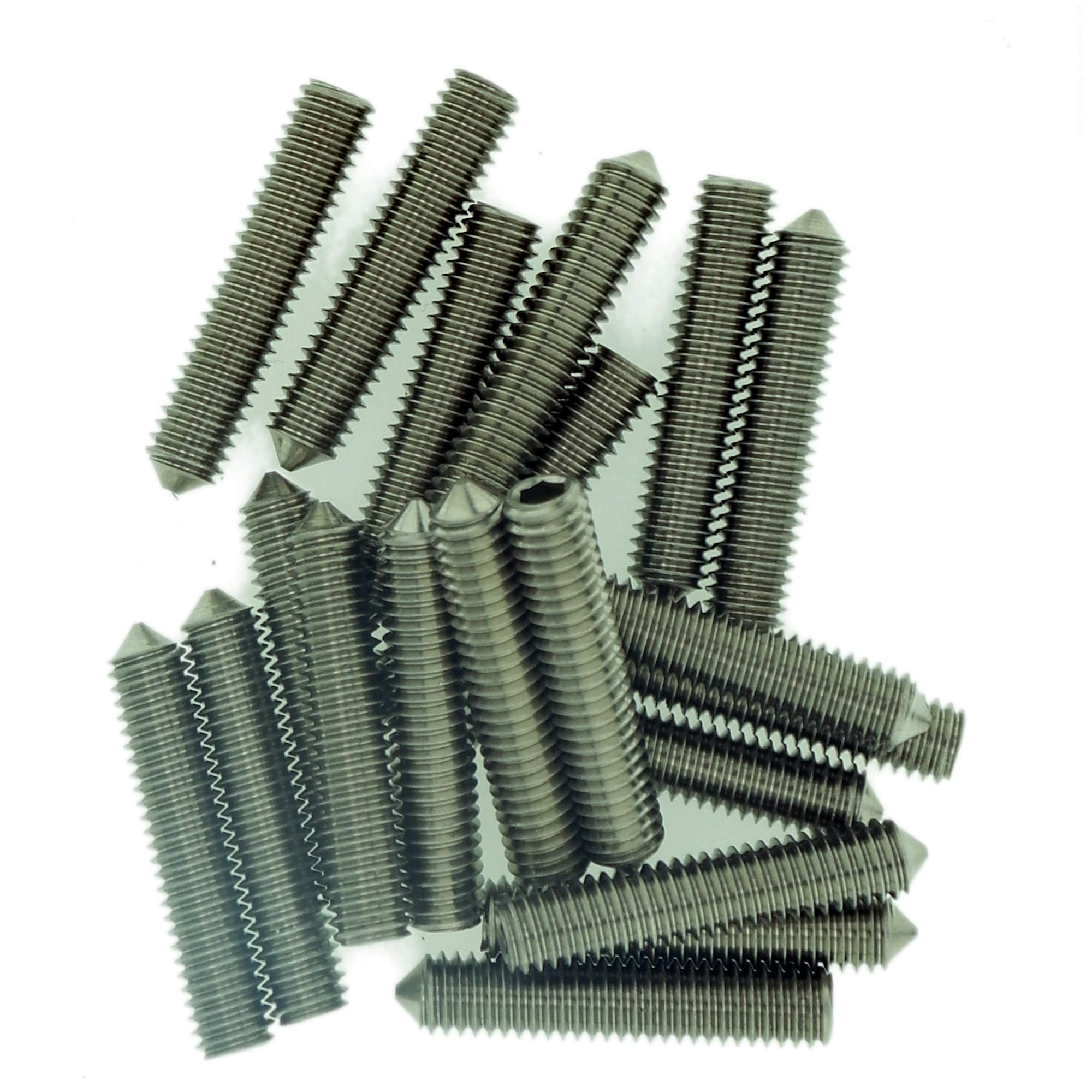 Singularity Supplies M2 (2Mm X 14Mm) Hex Socket Grub Screw (Cone Point) - Stainless Steel (A2) (Pack Of 20)