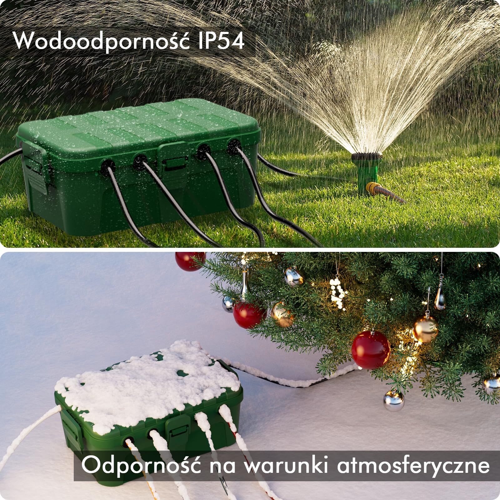 RESTMO Duża wodoszczelna skrzynka kablowa do użytku na zewnątrz