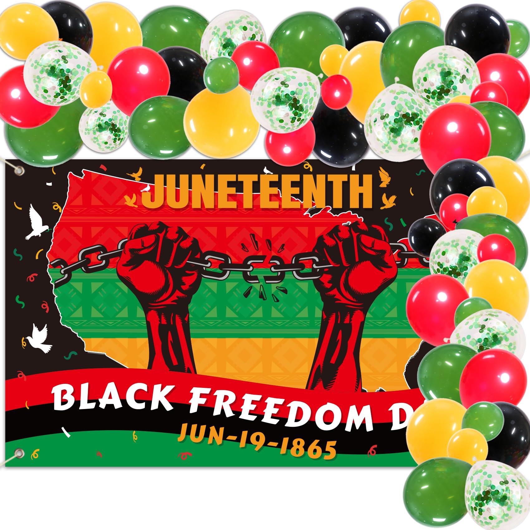 Decorations for Party 71" X 43" Backdrop, 90pcs Happy Banner