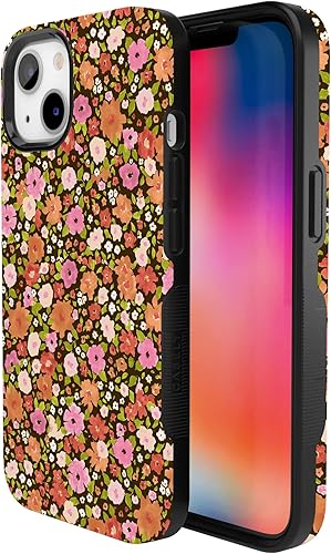 Vista 450 de Casely Funda para iPhone 13 Compatible con MagSafe Color Splash de medianoche Funda retro abstracta Color de medianoche Splash Abstracto
