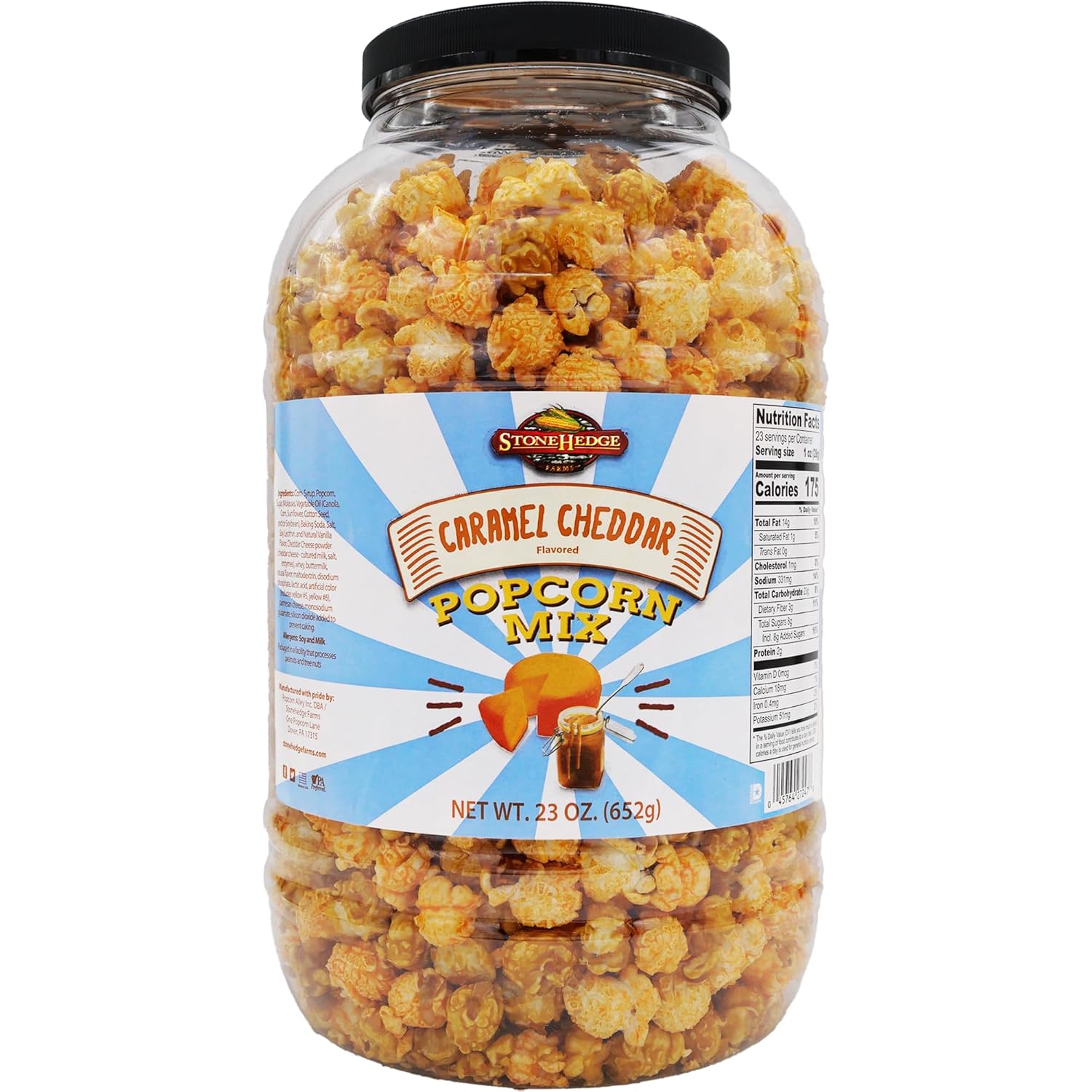 Stonehedge Farms Caramel Cheddar Popcorn Mix 23 Ounce