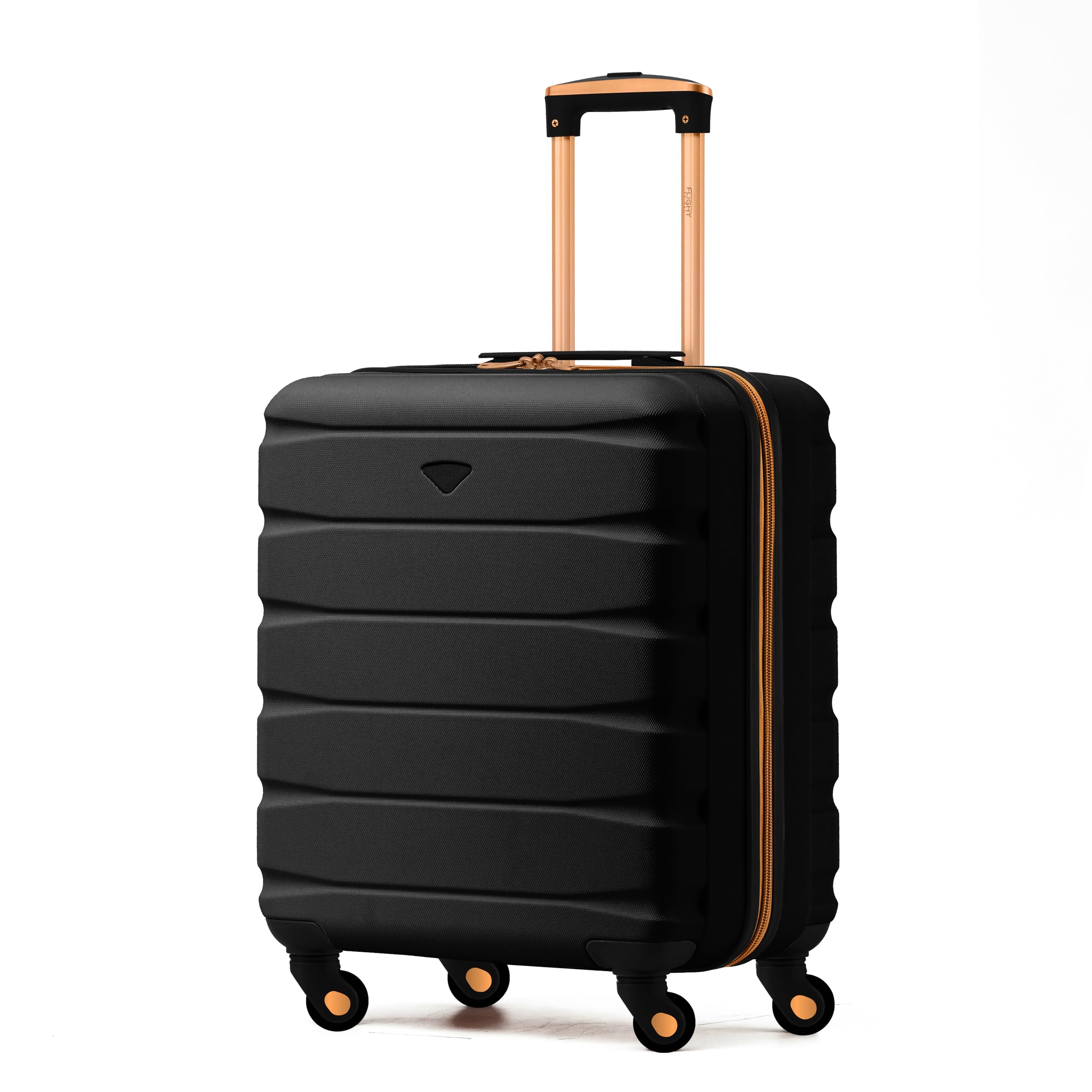 Flight Knight Lightweight 4 Wheel ABS Hard Case Small Suitcase Approved for Over 100 Airlines Including easyJet, British Airways, Ryanair, Jet2, Emirates & Many More - Carry On 56x45x25cm