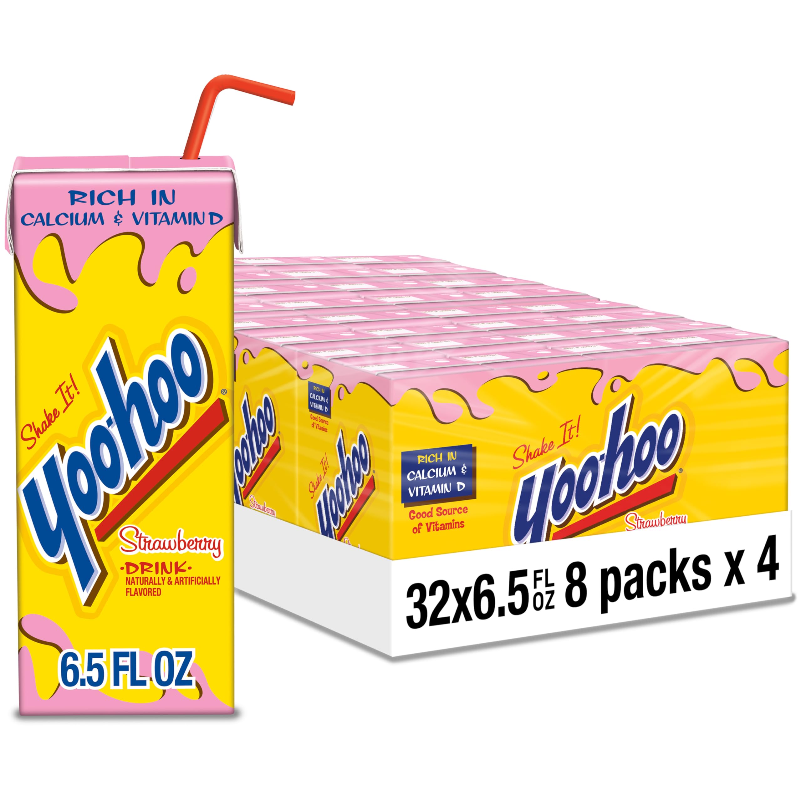 Amazon.com : Yoo-hoo Strawberry Flavored Drink, 6.5 fl oz Boxes