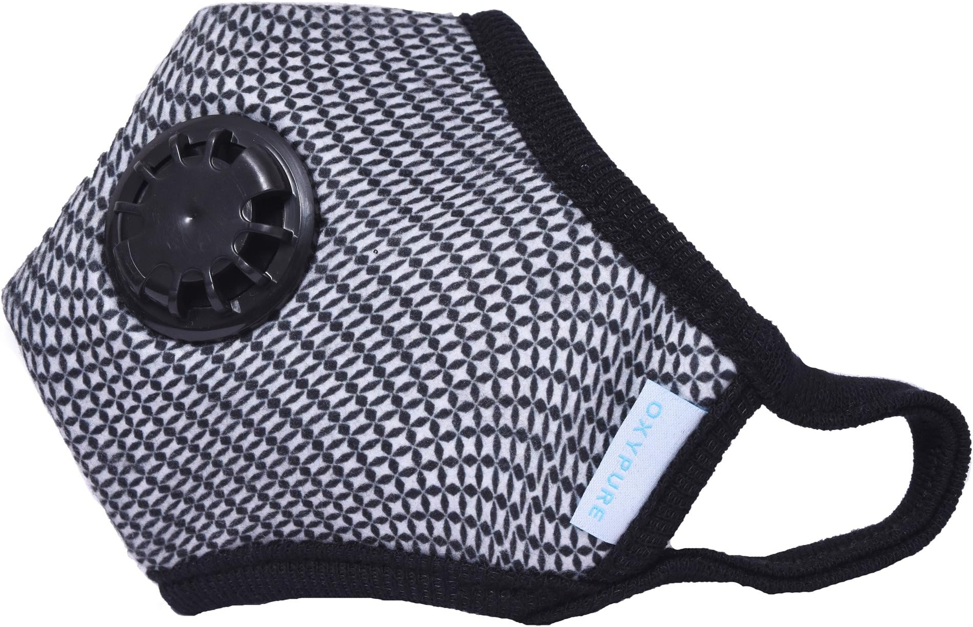 OXYPURE UK MADE MILITARY GRADE OXYPURE N99 Tested Washable Designer Pollution Masks Men/Women/Kids Size (Large, Geometric)-CYCLISTS, TRAVELLERS-NEW TWIST AND LOCK VALVES