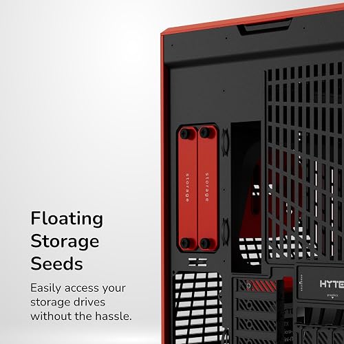 HYTE Y70 - Case da gioco ATX in vetro temperato panoramico a doppia camera con design moderno, con cavo riser PCIE 4.0 incluso, rosso (CS-HYTE-Y70-BR) - 7