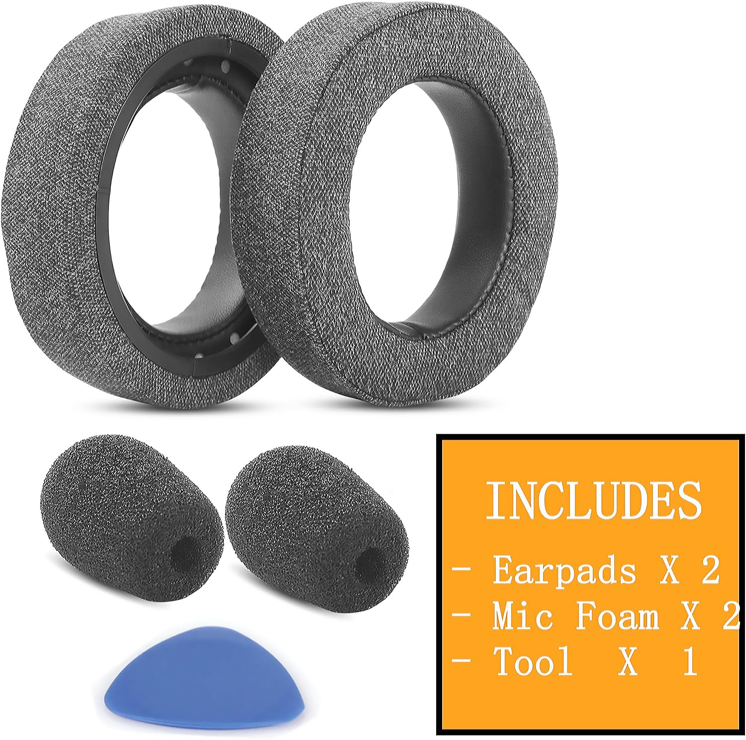 HS70 YunYiYi Upgrade Ear Pads Ear Cushion Replacement Compatible with Corsair HS70 HS50 HS60 Pro HS75 XB Headphones Thicker Fabric Earpad