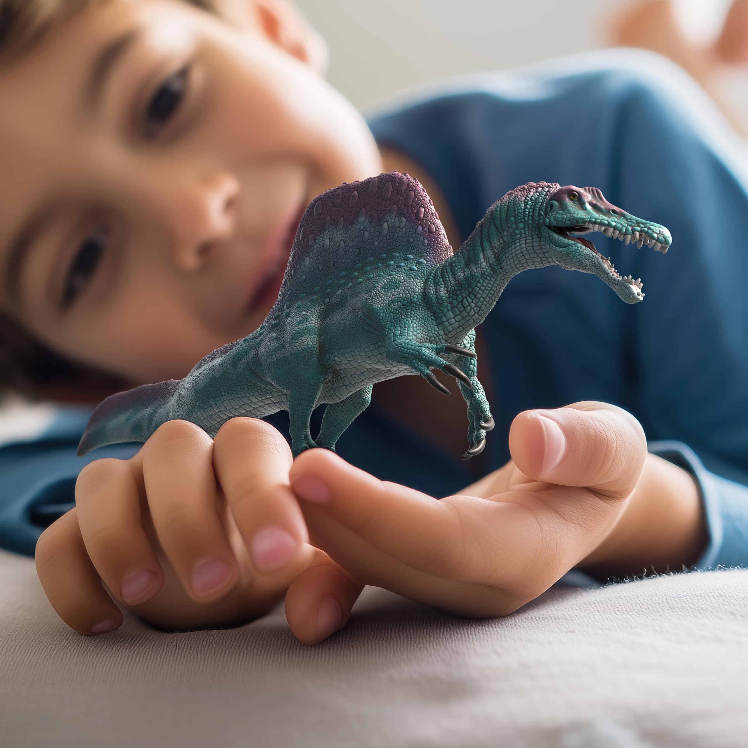 schleich Dinosaurs | Spinosaurus 15049 | Dinosaurio detallado con mandíbula móvil | Juguetes de Dinosaurio coleccionables | Regalo para niños | Juguetes Dino de 3 años | 33 x 12 x 6 cm