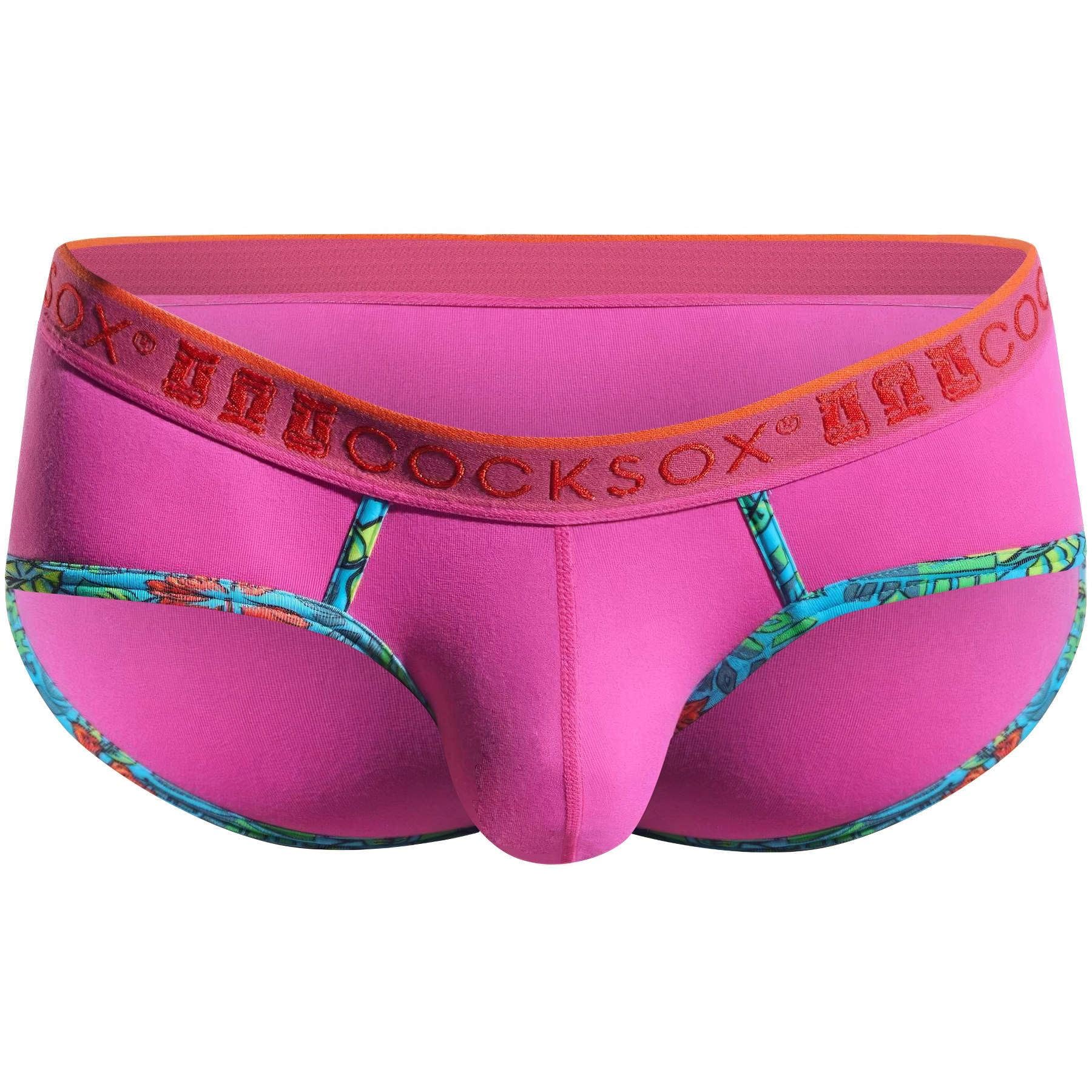 Cocksox Men's Fuchsia Underwear, Exotica Contour Pouch Sport Brief, Size M, Pack Of 1