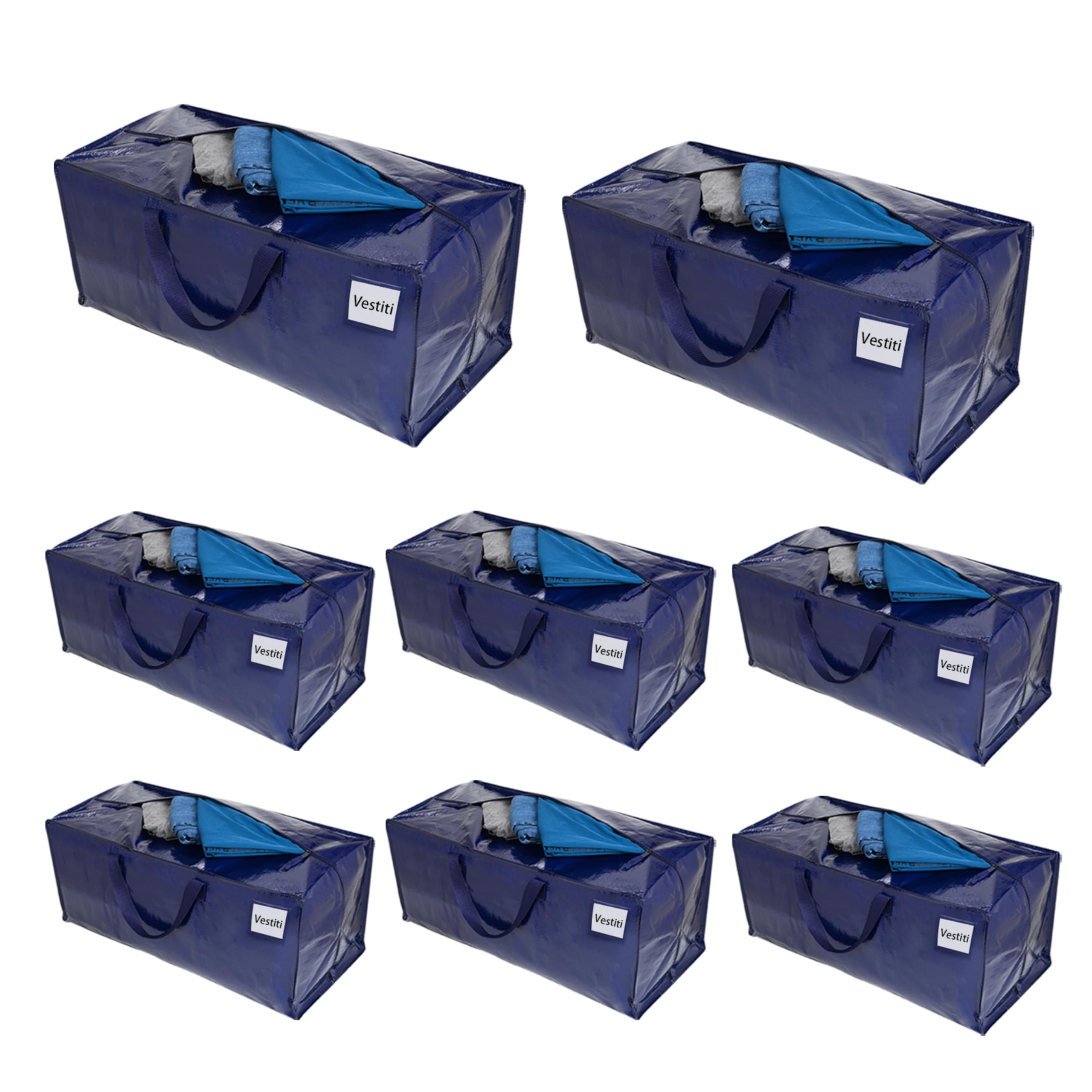 SpaceAid Borse Per Traslochi Extra Large (8 Pezzi) – Resistenti, Impermeabili, Con Cinghie Zaino E Manici - 2