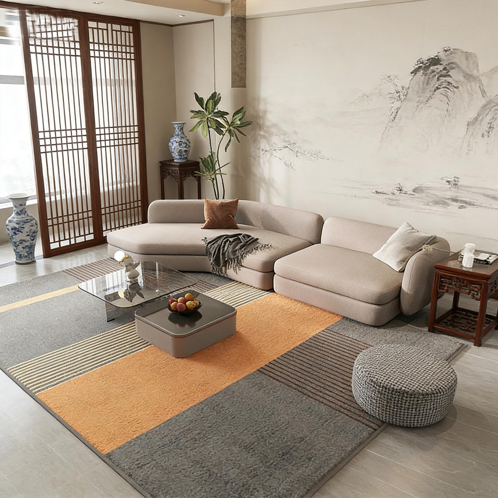 Tapis pour salon 100x280 cm résistant pour éviter les glissades dans la chambre