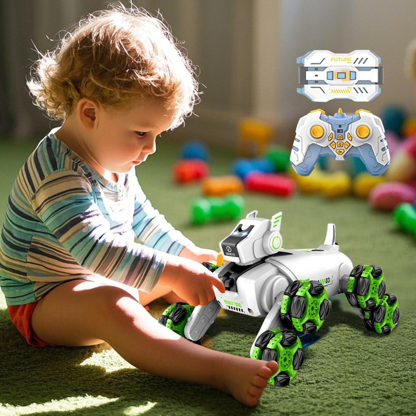 Cane robot, cucciolo di robot Cane robot intelligente 8WD portatile
