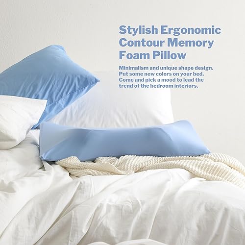 Miniatura 5 de Almohadas de espuma viscoelástica para aliviar el dolor de cuello y hombros, almohada cervical para el cuello se adapta perfectamente a los hombros,