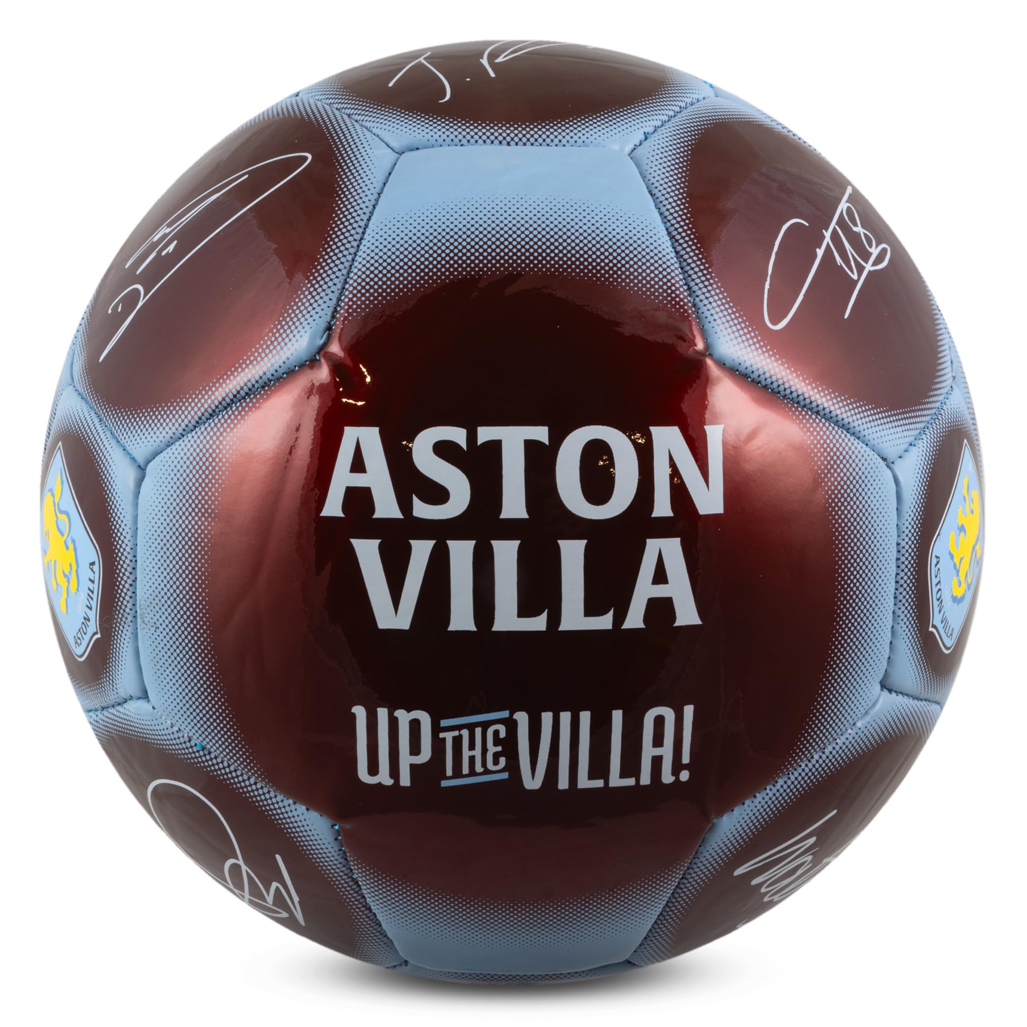 Hy-Pro Pallone da calcio con licenza ufficiale Aston Villa F.C., taglia 5, AVFC, allenamento, partita, merchandising, da collezione per bambini e adulti