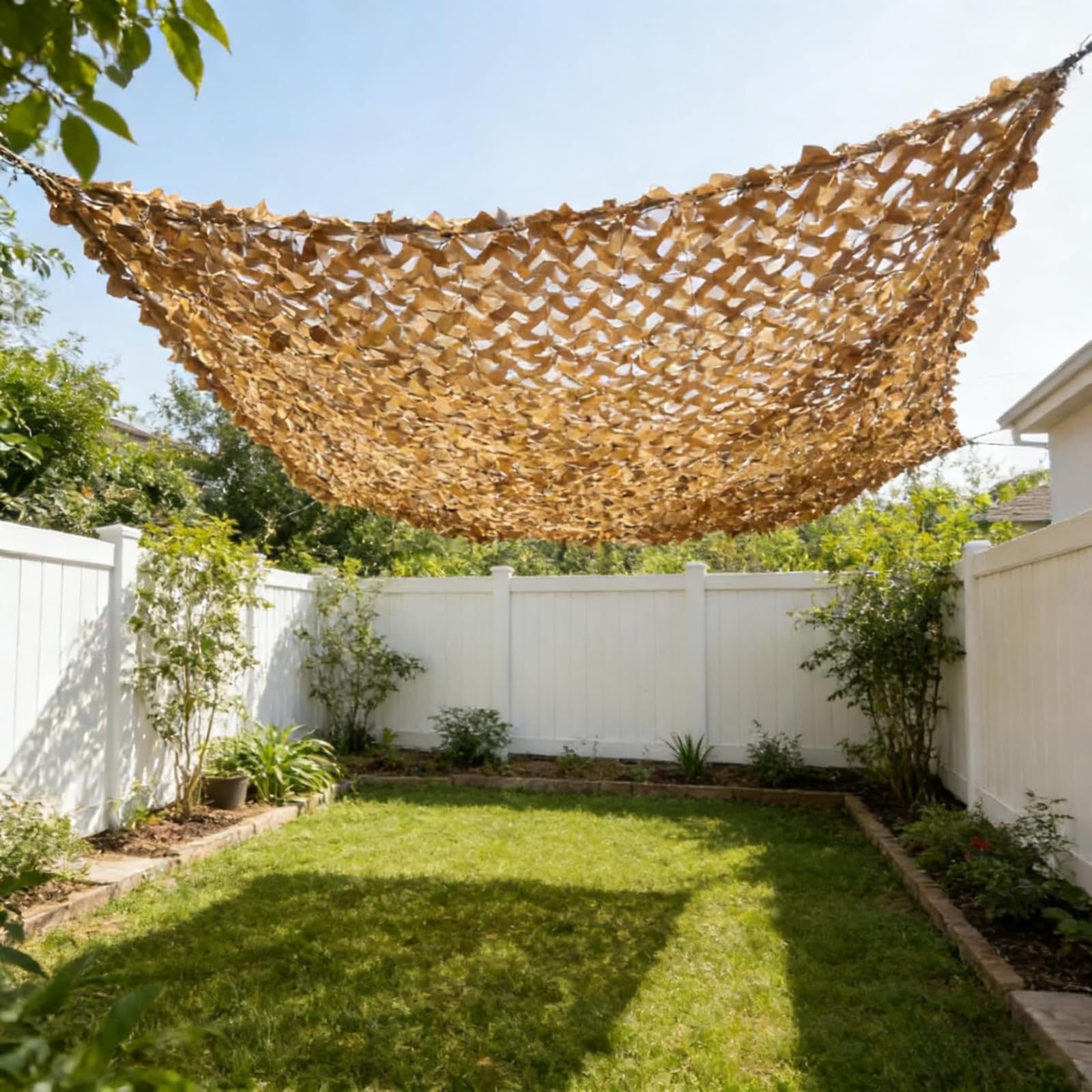 Filet De Camouflage Sable 4x5m Voile D'ombrage De Pergola De Camping De Chasse Militaire, Filet Camo pour Soleil en Plein Air Thème Parti Décoration Voiture Couvre 6x6m 6x8m 7x9m 8x8m 9x9m