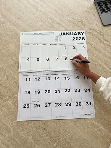 Miniatura 5 de Calendario de pared Jumbo con impresión grande 2026 - Baja visión