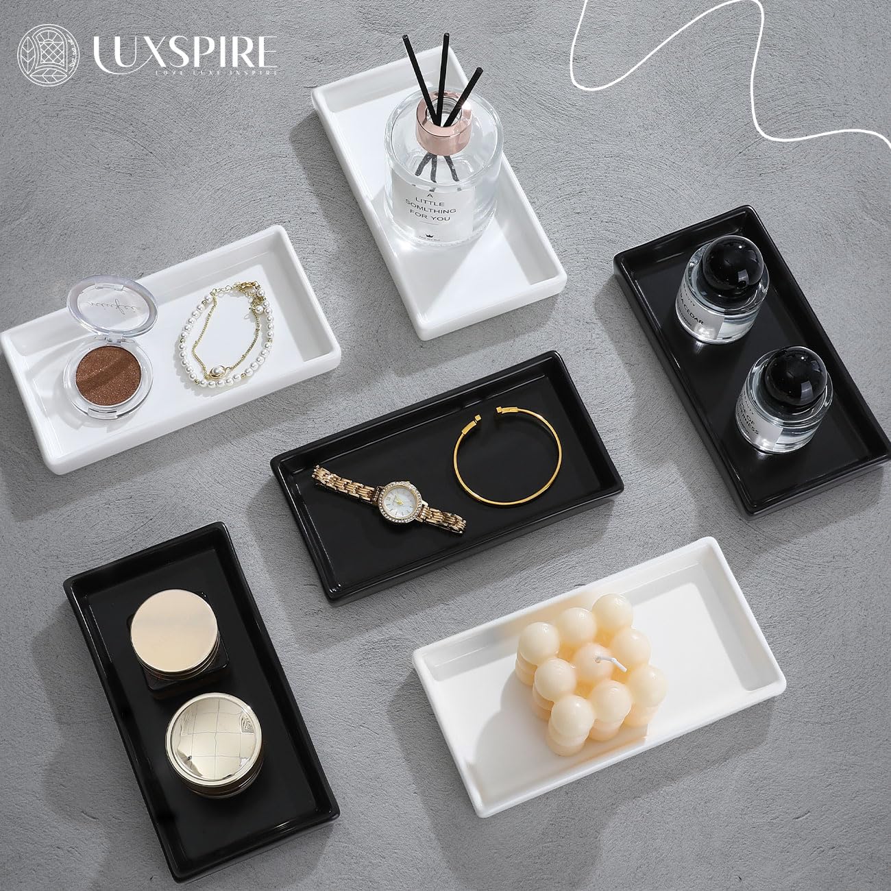 Amazon.co.jp: Luxspire ミニトレー 小物入れ アクセサリートレー