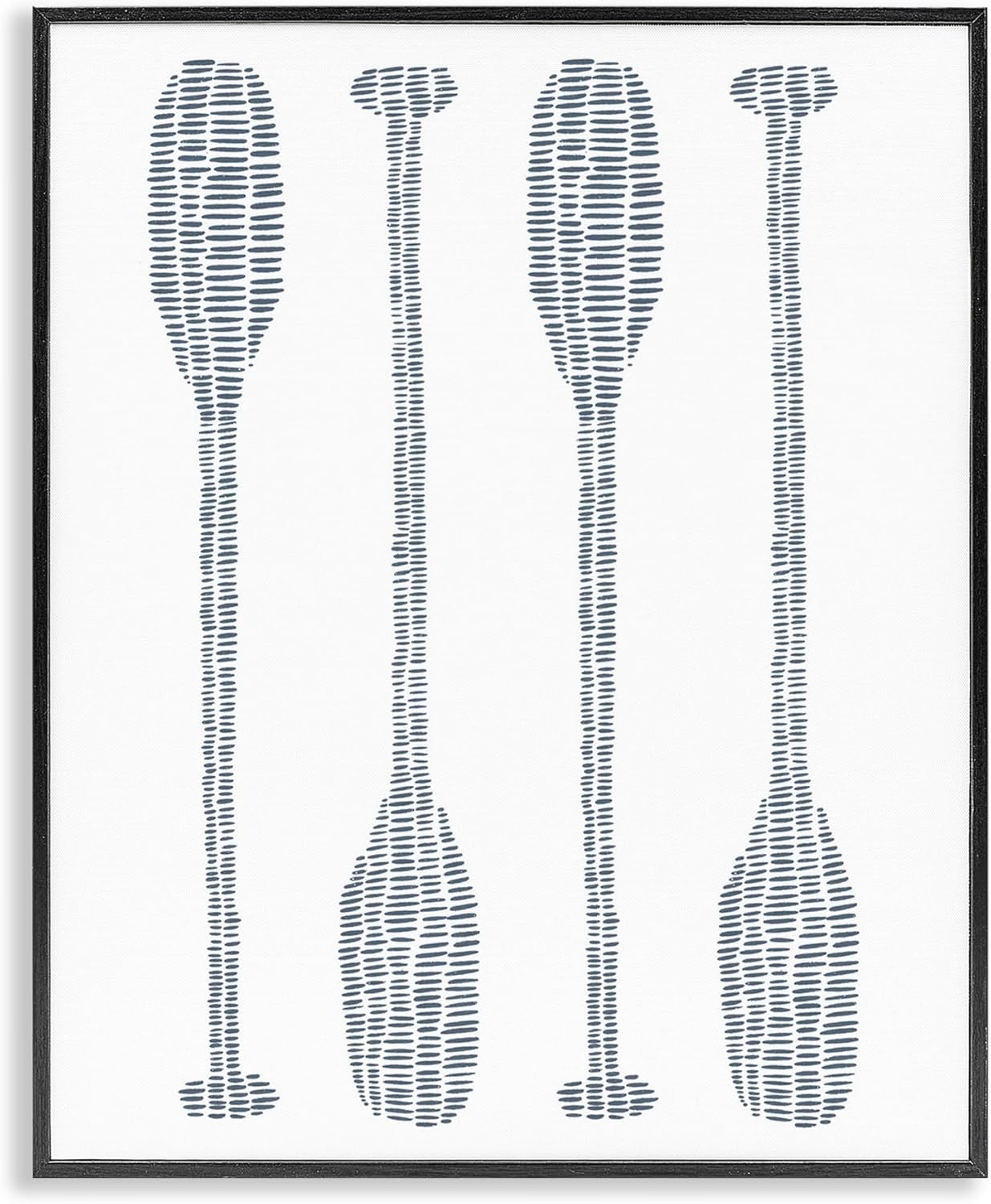 Stupell Industries Minimal Boat Oars Framed Giclee Art Design by Jetty Home, LLC