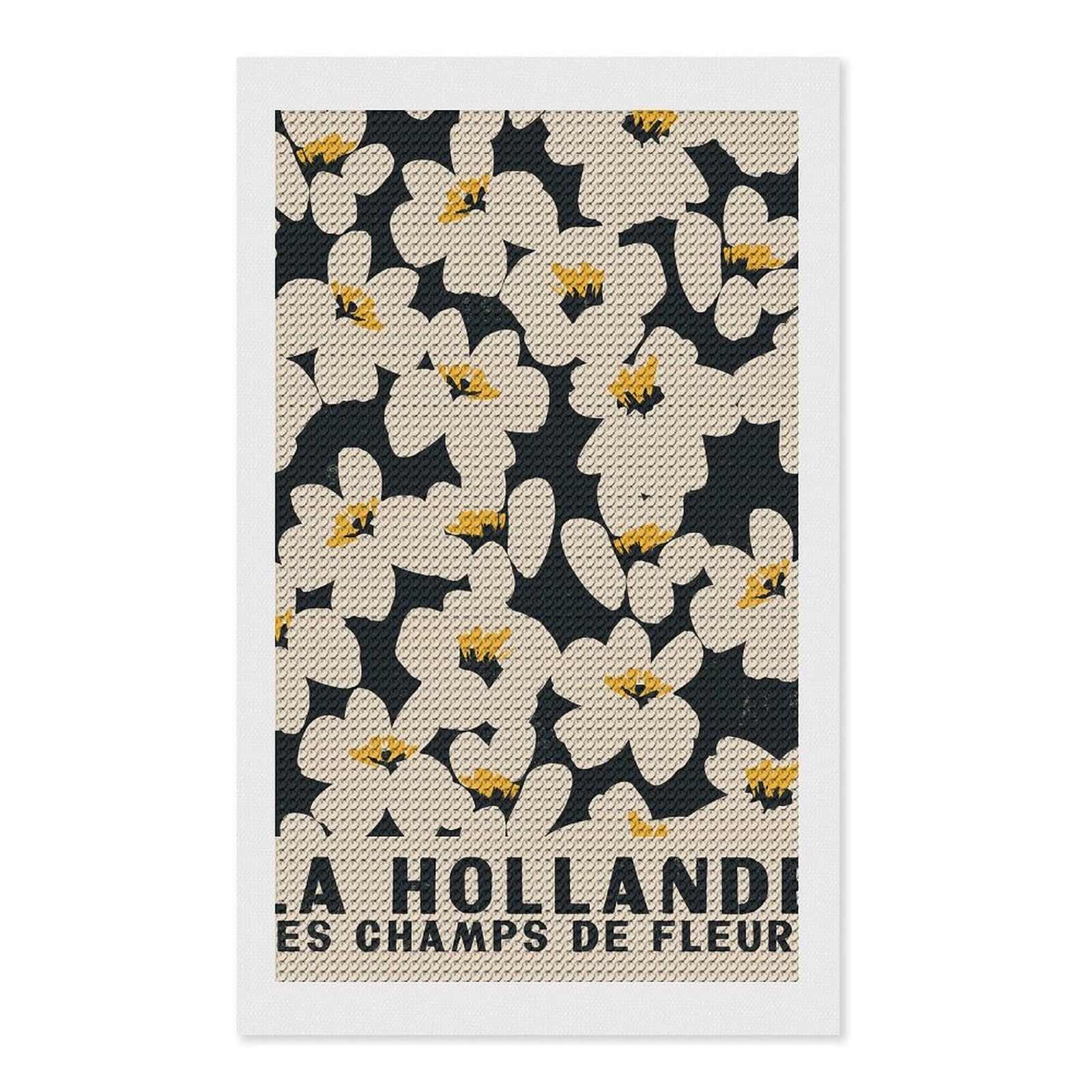 Junmoney Flower Market Holland Diamond Painting Canvas Set 12"x20", Mindful Craft Activity, Nice Detail and Sparkle, Farmhouse Decor, Birthday Gift