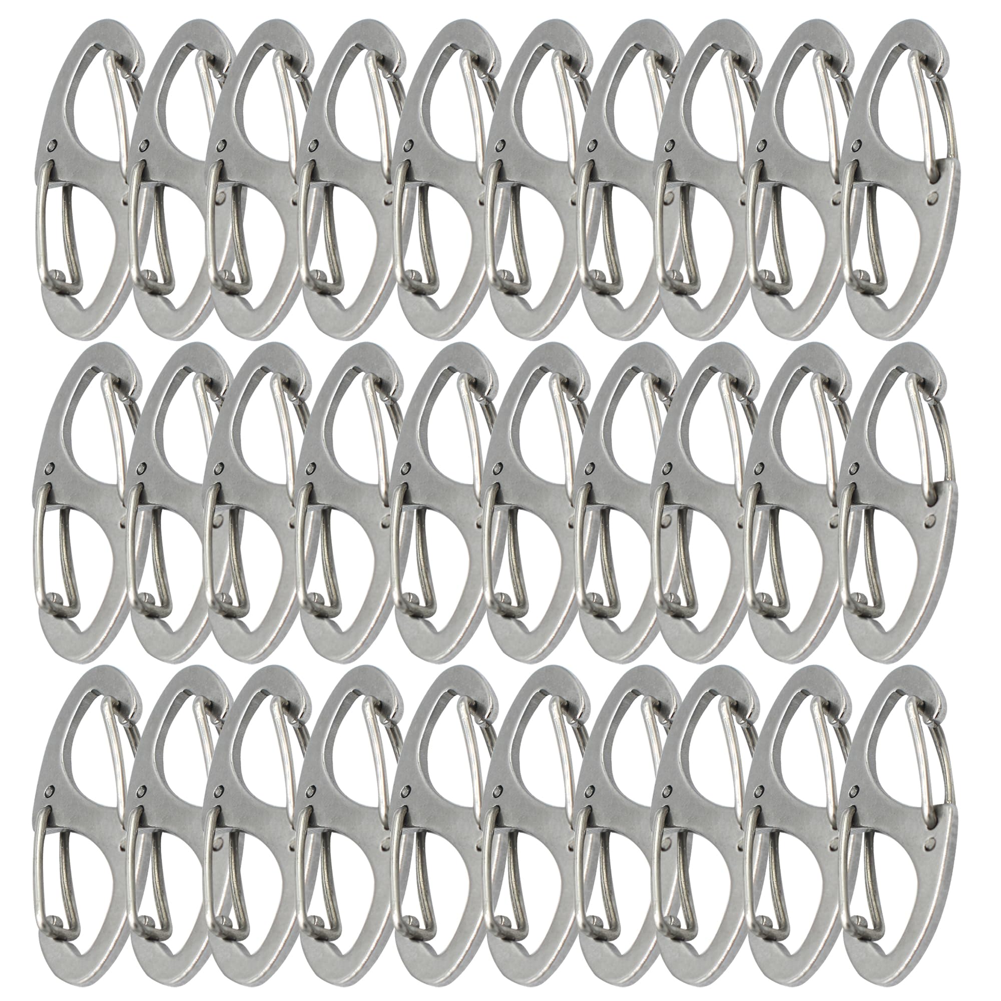Bytiyar Small Carabiner Clips 1.6 inch(41mm) Metal Double Sided Spring Gate Snap Hooks Keychain Clasp Accessories