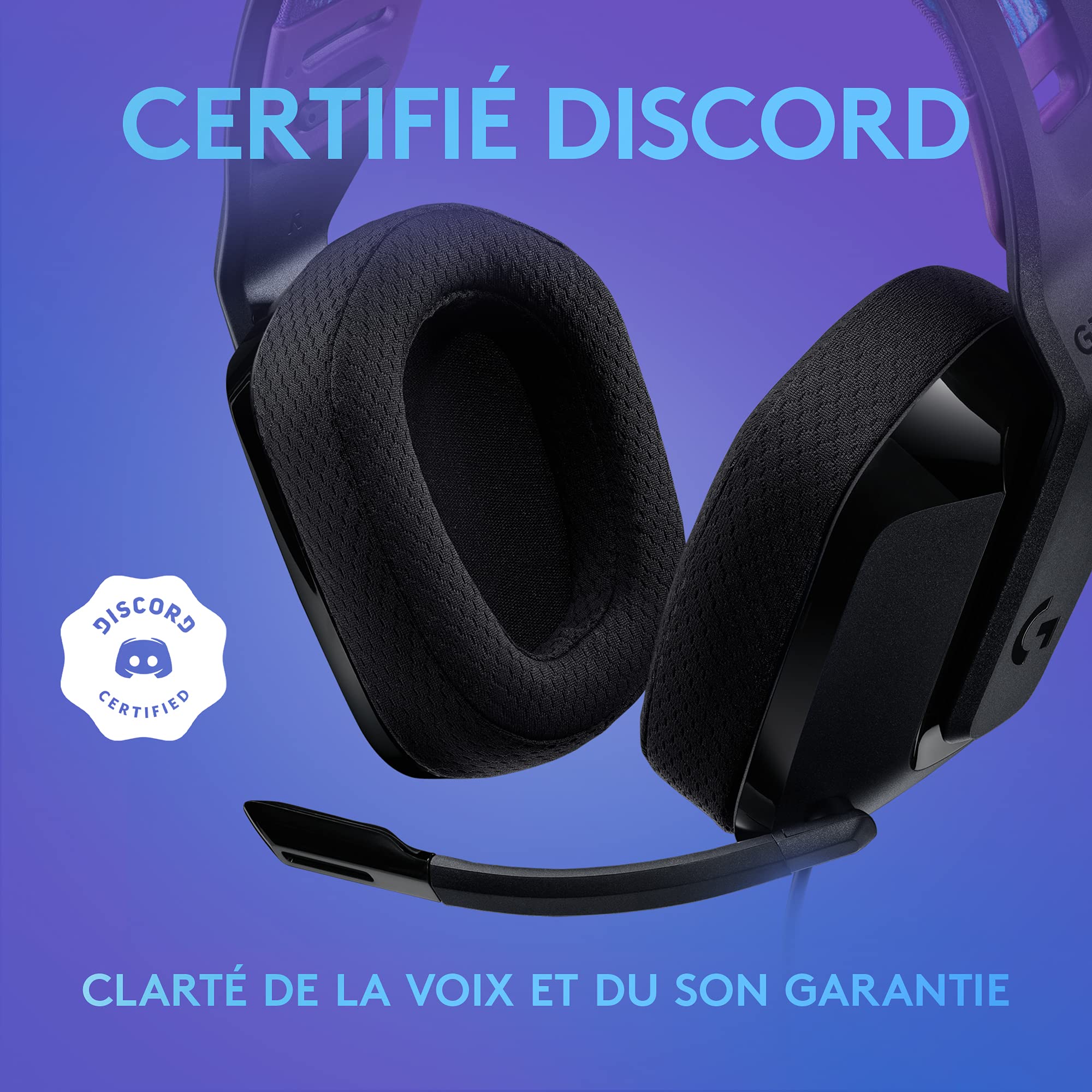 Logitech G G335 Casque Gamer Filaire, avec Micro, Prise Audio 3,5 mm, Ecouteurs Mousse à Mémoire de Forme, Léger, Compatible avec PC, PlayStation, Xbox, Nintendo Switch & Switch 2 - Noir